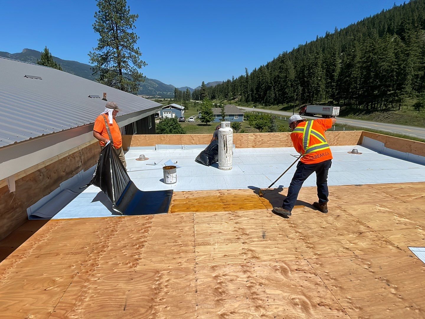 Commercial Roofing Installation using IKO 2ply sbs  by Top Notch Roofing Inc