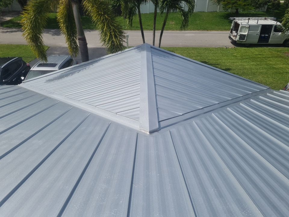 Residential Roofing Installation using 1" Nail strip metal roof by BLUES BROTHERS ROOFING
