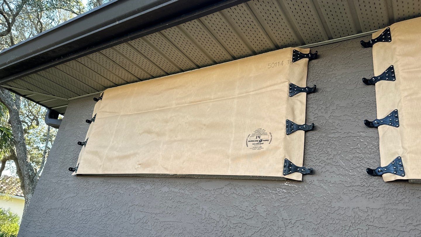 Hurricane Fabric - Tan  by Smart Guard Shutters