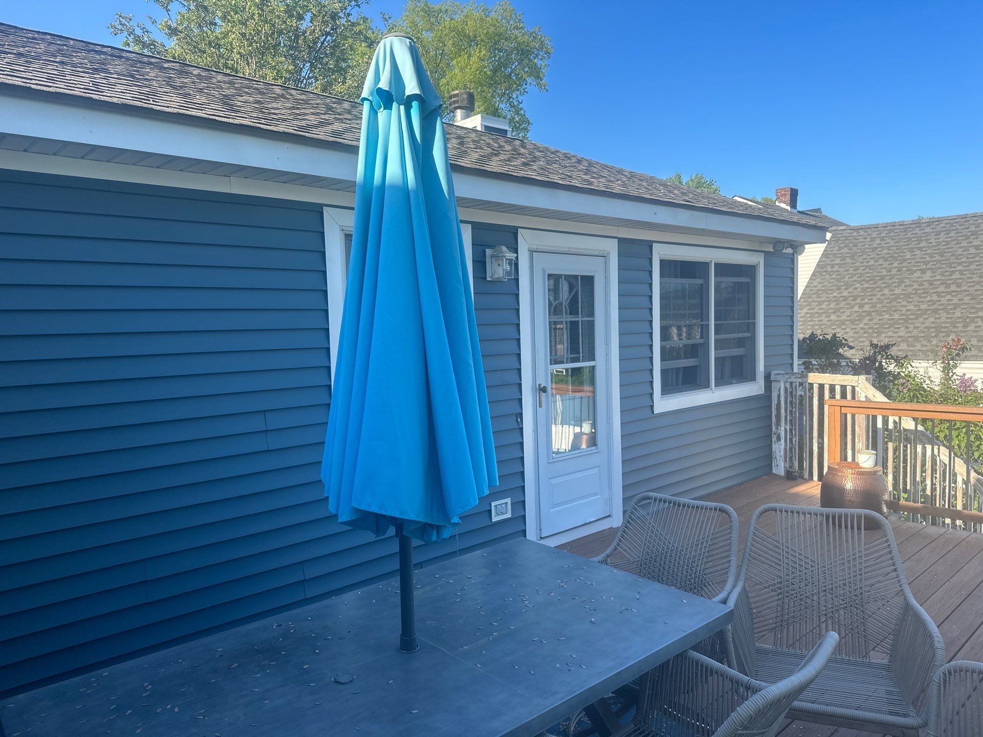 Siding Installation using Certainteed Cedar Impressions Straight Edge Perfection Shingles - D7 - Pacific Blue by A Plus Exterior