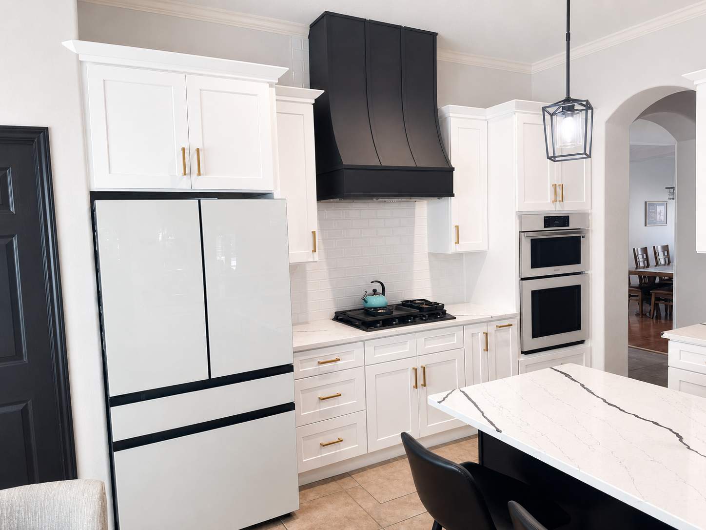 Stone Oak Kitchen Remodel | Modern Black & White Kitchen Transformation by Legacy Bath and Kitchen 