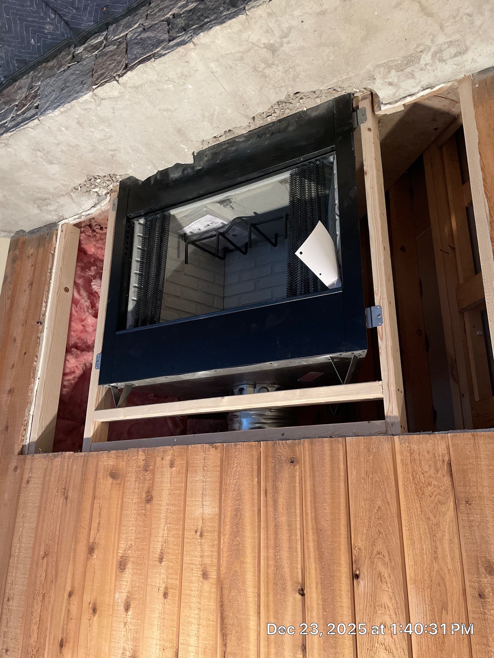 Firpelace Change out  by Neighborhood Chimney Services 
