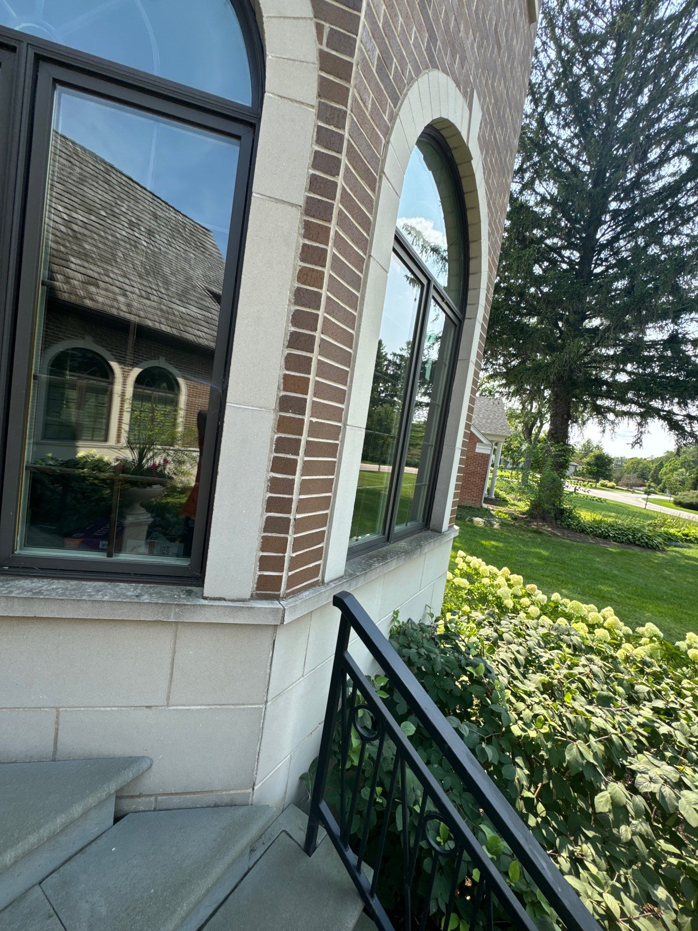natural stone using Algaecide, soft wash soap by Northern Power Washing LLC.