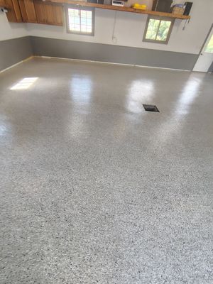 Multi-Fleck Epoxy Garage Floor Coating in Dell Rapids