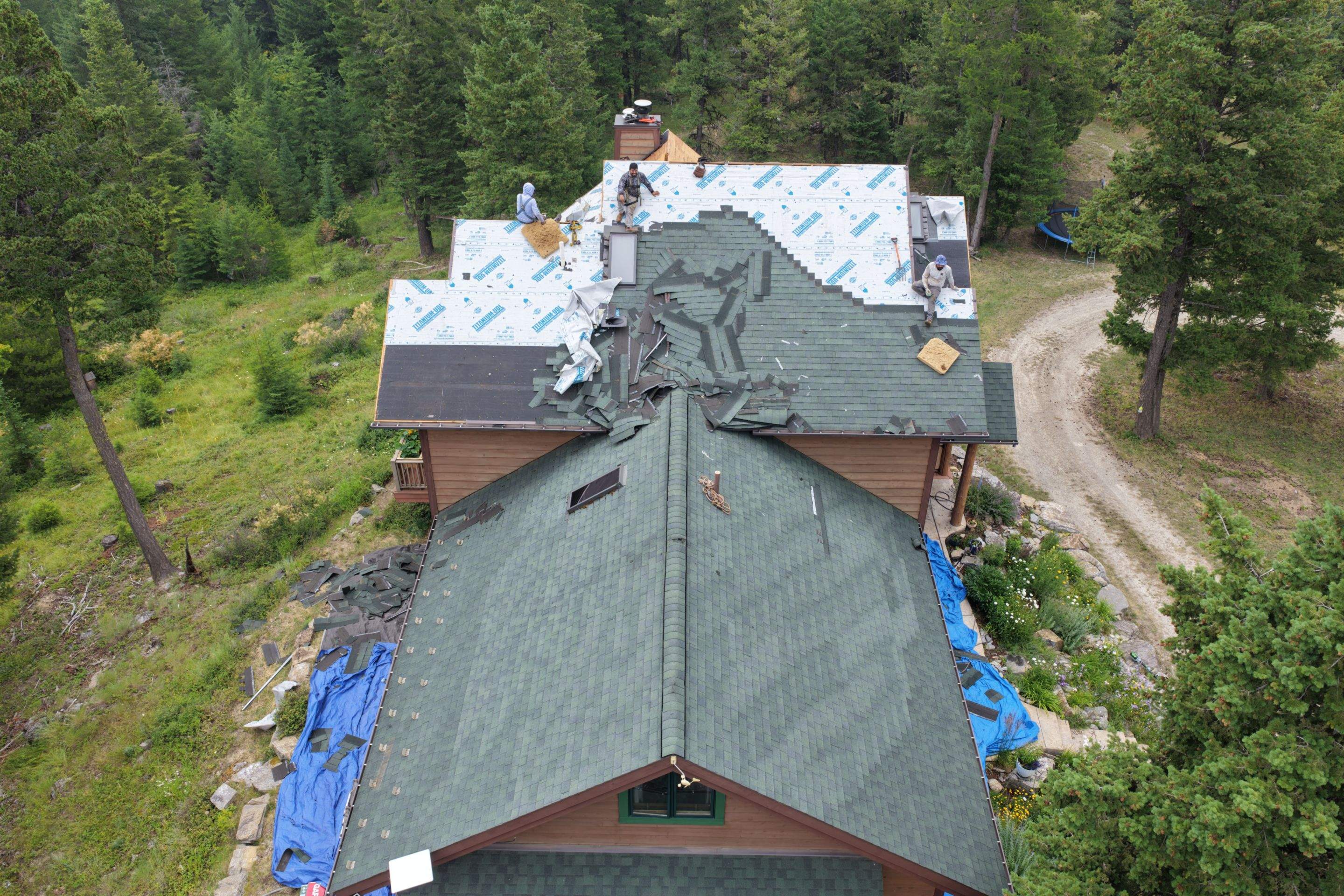 Roof Replacement - GAF Timberline UHDZ - Barkwood  by Montana Roofing Solutions