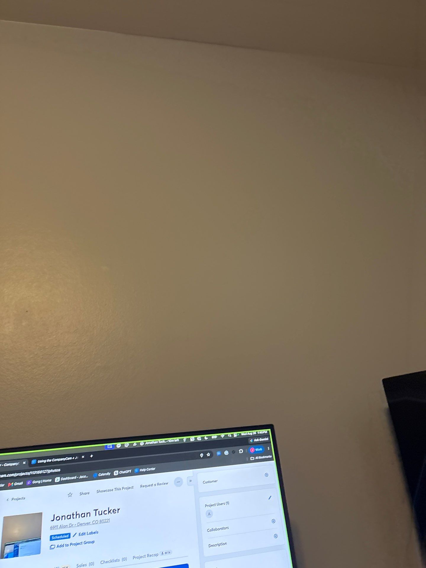 Interior Drywall Repair and Electrical Wiring Prep in Denver by CompanyCam Sales Demo