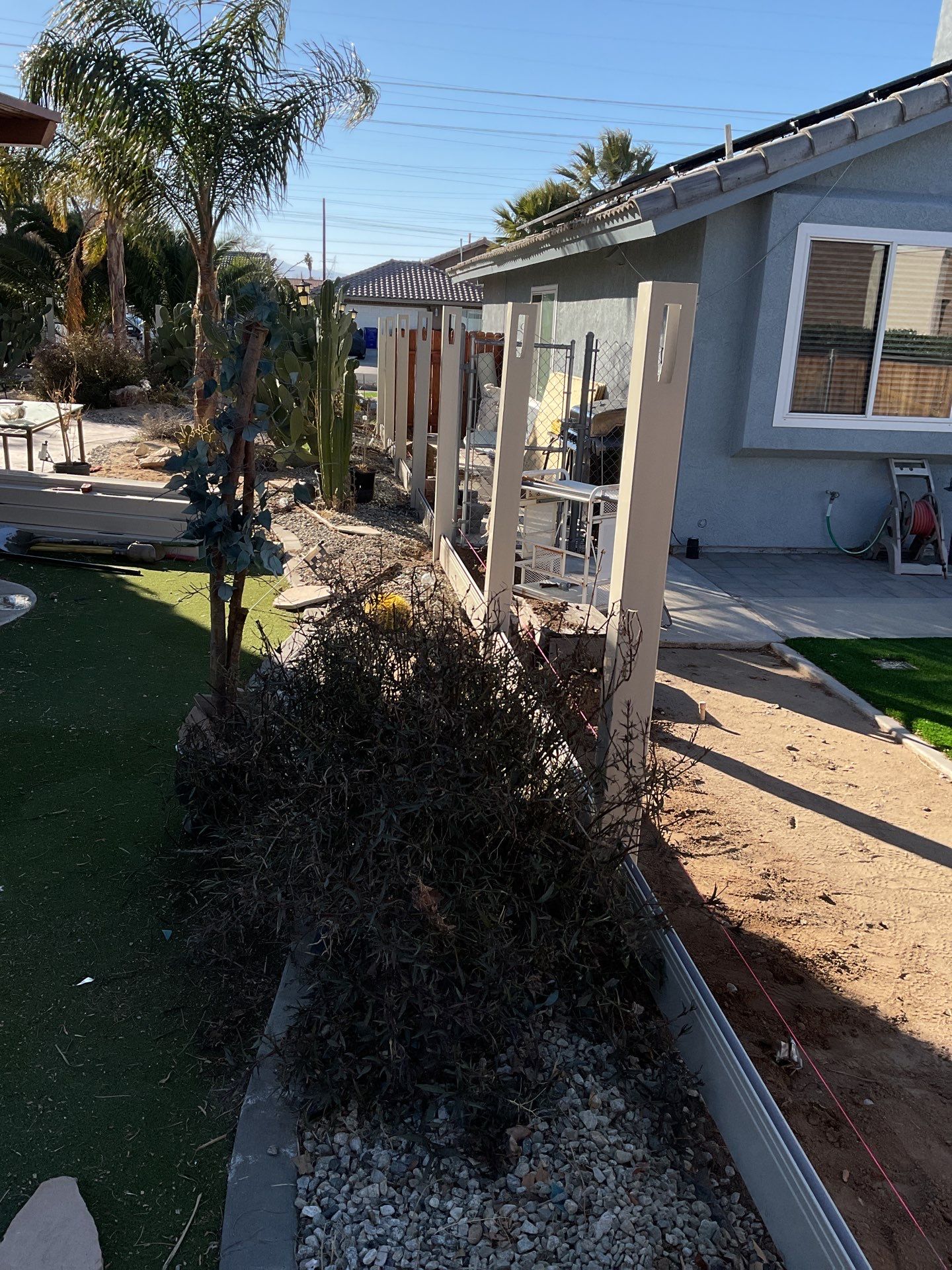 Beautiful vinyl fence installation by Fence Guys Inc.