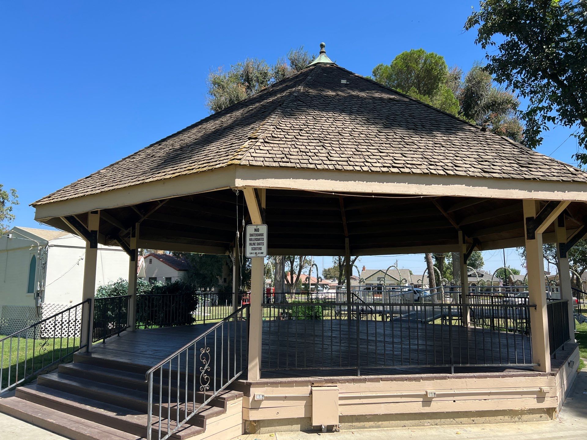 City of Gustine Gazebo project by Straight Edge Roofing Inc