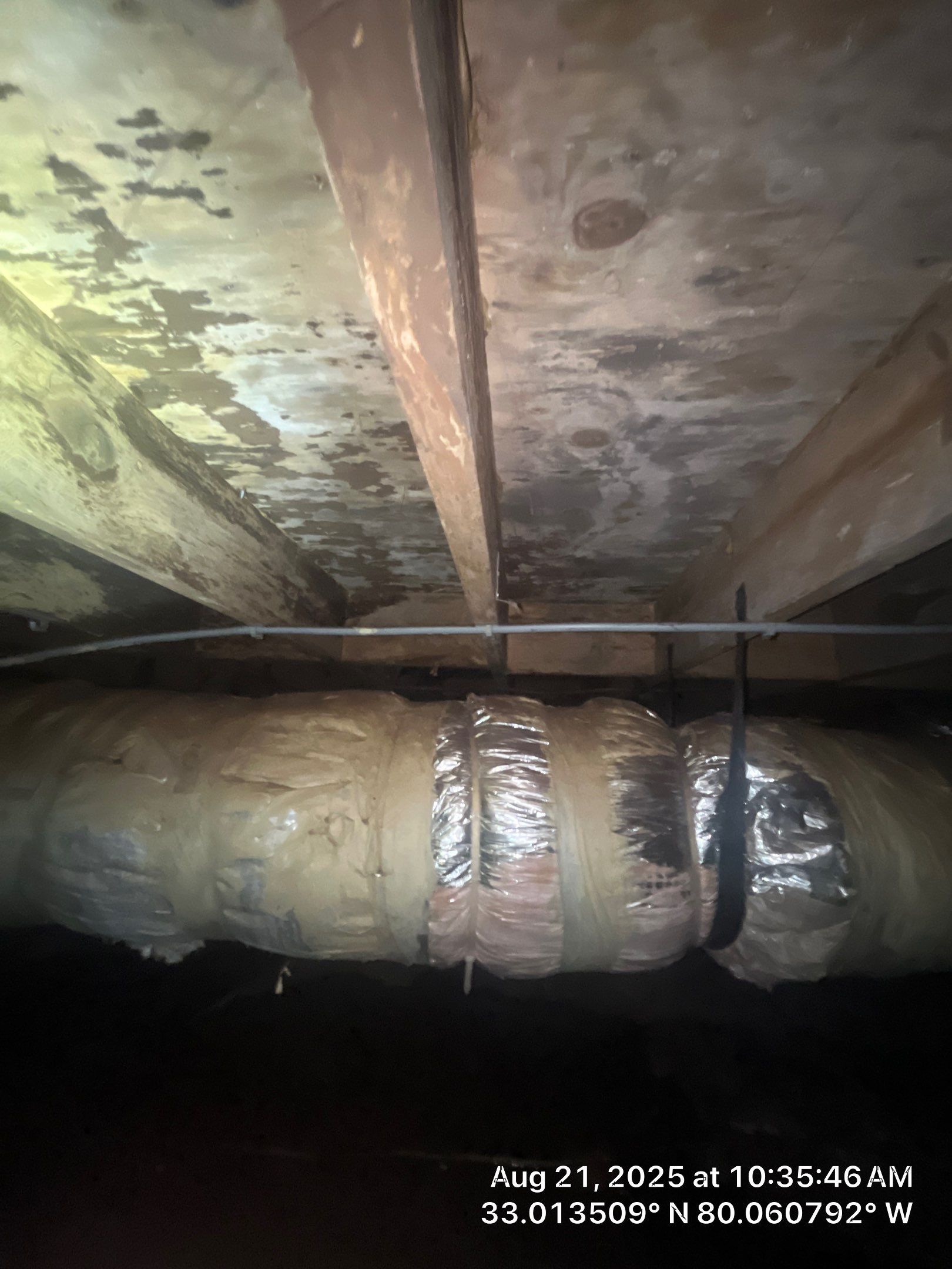 Crawlspace remediation & encapsulation with ductwork replacement by EAS Environmental, LLC.