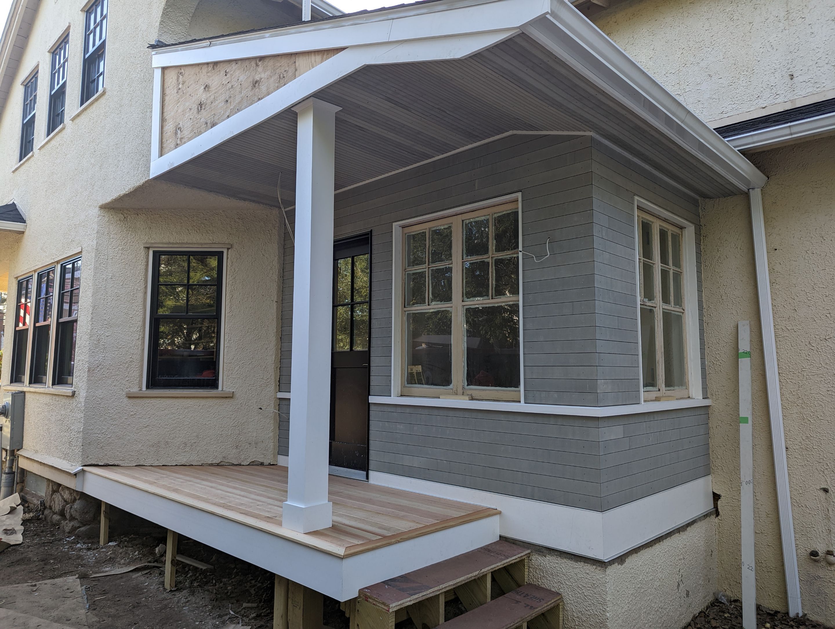 In progress: Exterior renovation in Wellesley MA by UBrothers Construction