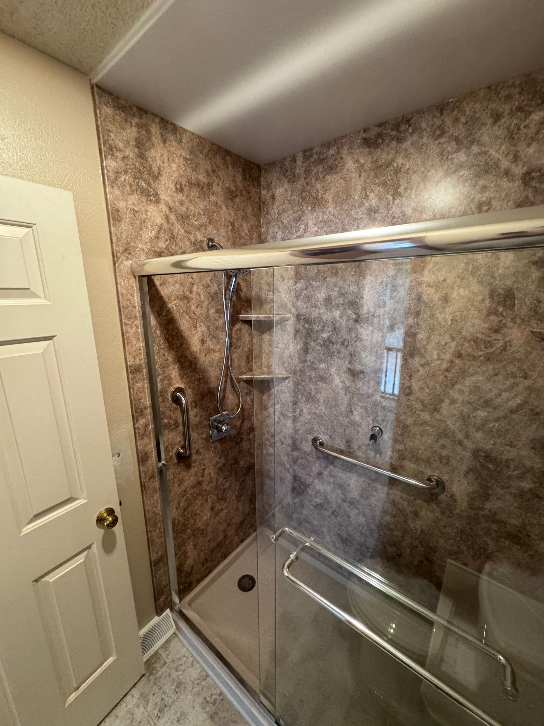 Tub to Shower Conversion: Canyon Rock by Rome Bath Remodeling