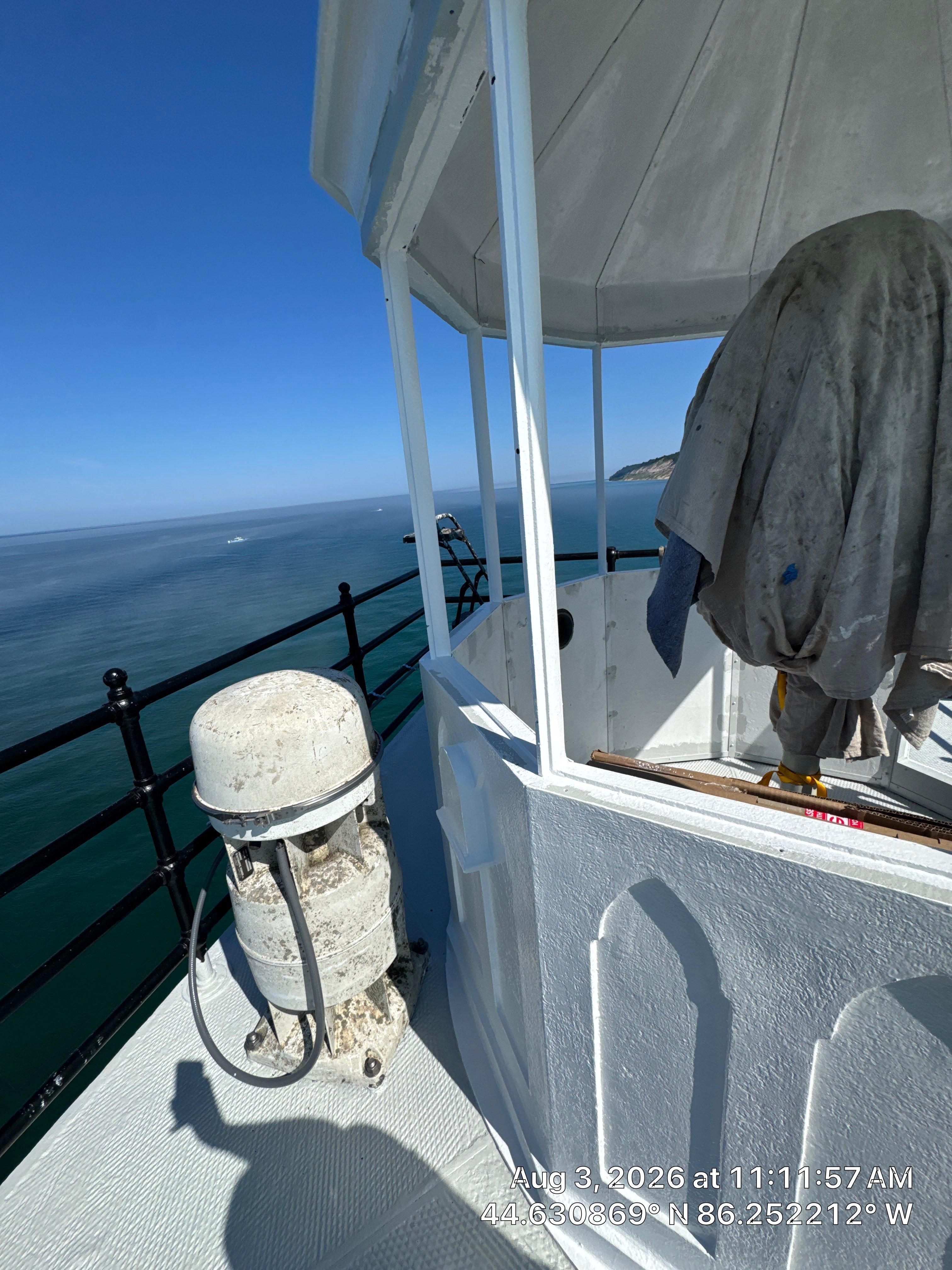 Historical Restoration and Coating of Frankfort North Breakwater Lighthouse by Finkle Preservation & Construction 