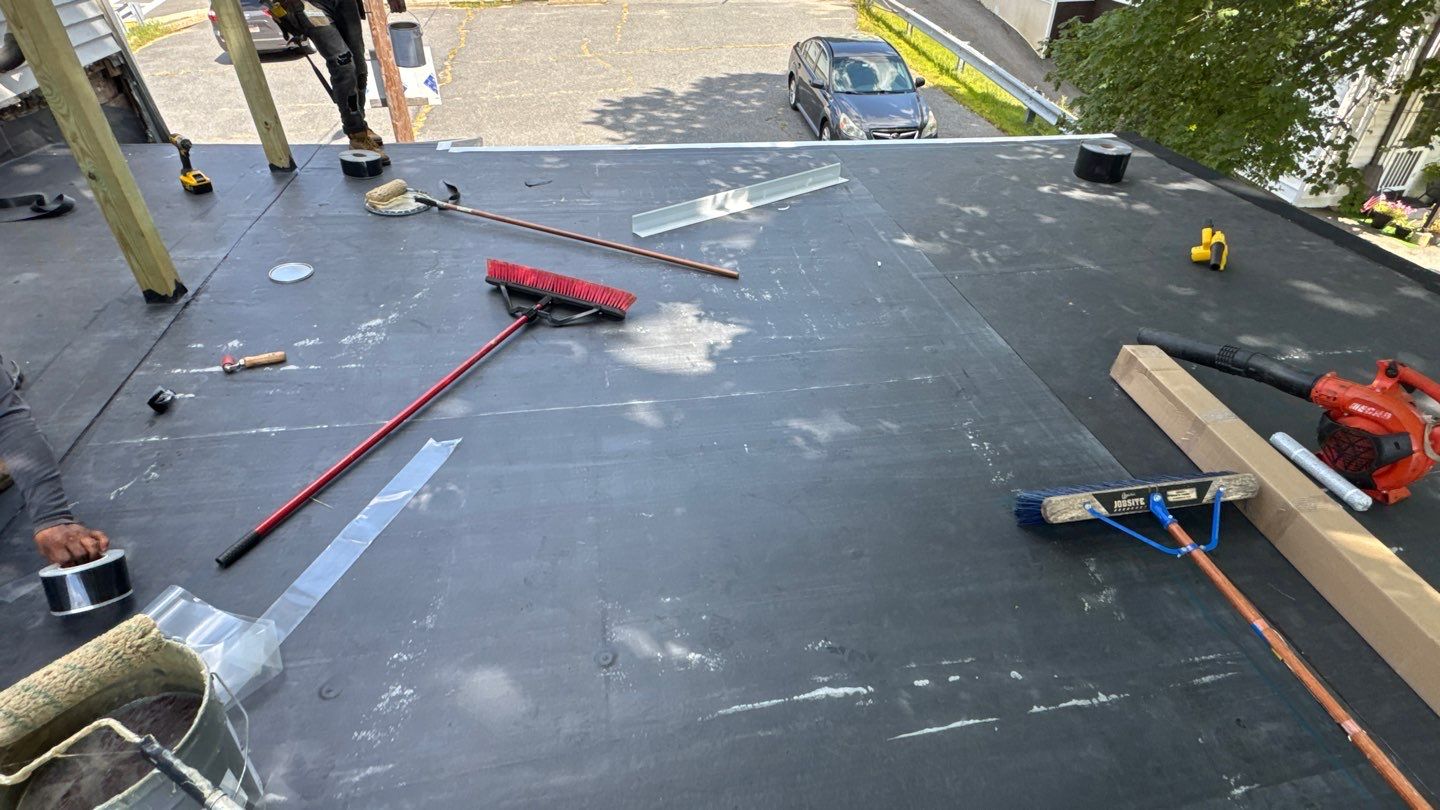 EPDM Flat Roof Installation with ISO Board on Existing Structure by Sensible Home Solutions