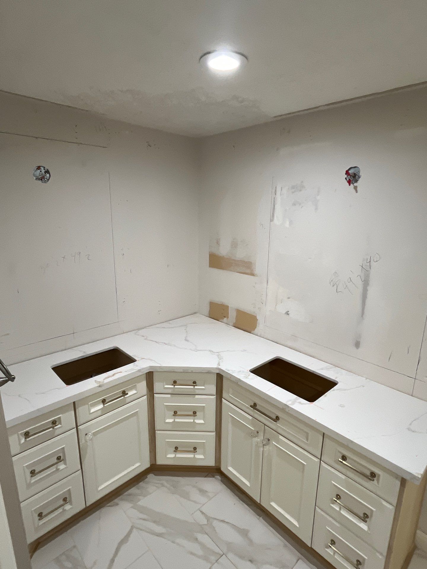 Bathroom Remodel with Water Mitigation Equipment | LT Contractors by L&T General Contractors and Restoration INC