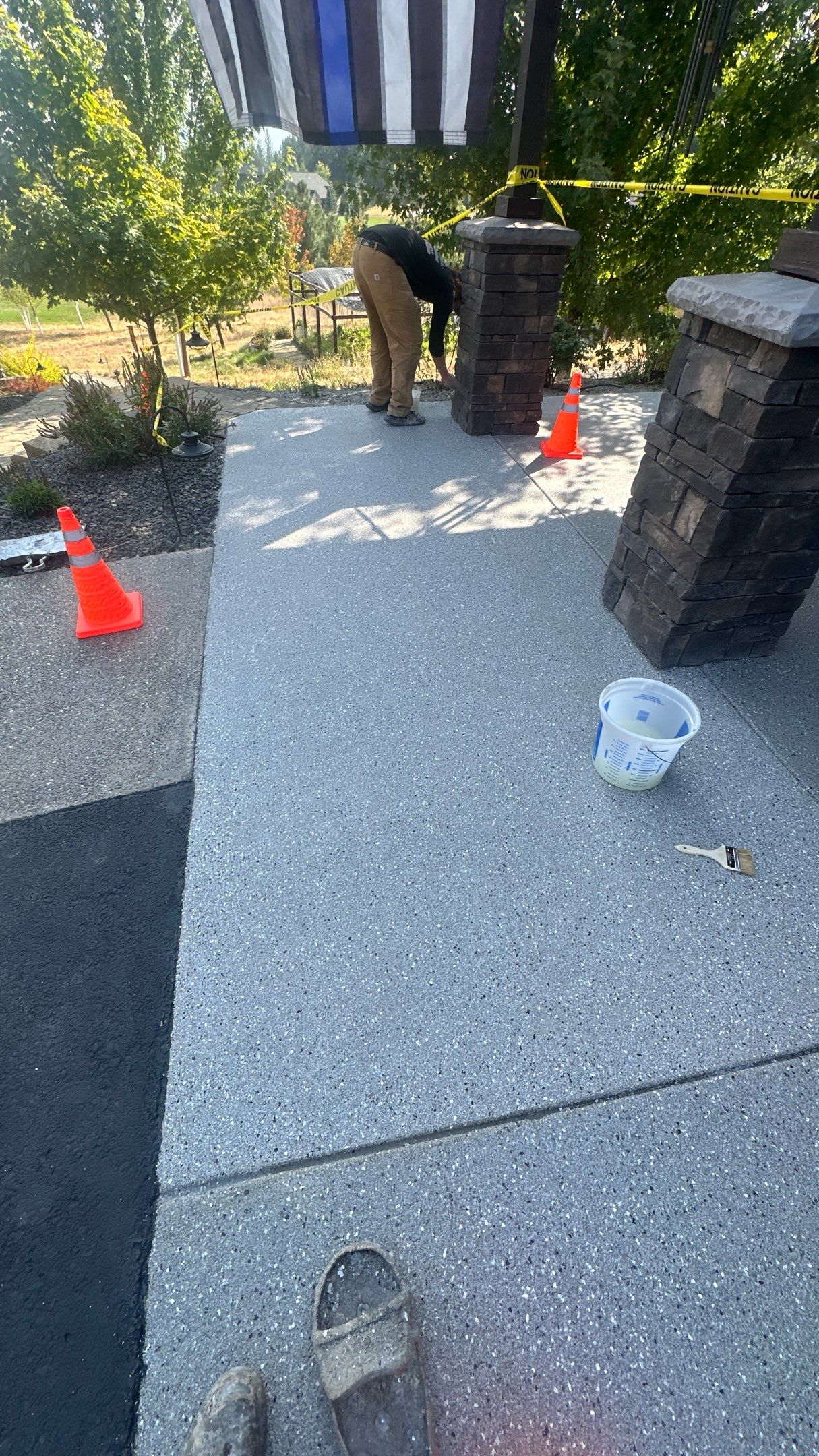 Garage Apron using Shale Hybrid by Croc Coatings, LLC