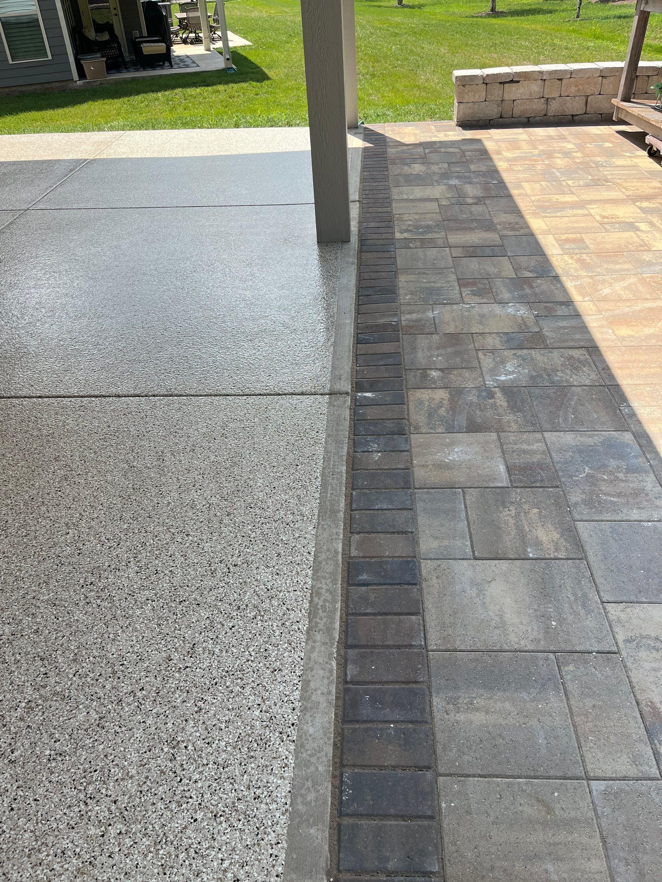 Patio Floor Coating using Shoreline by My Garage Floor Guys