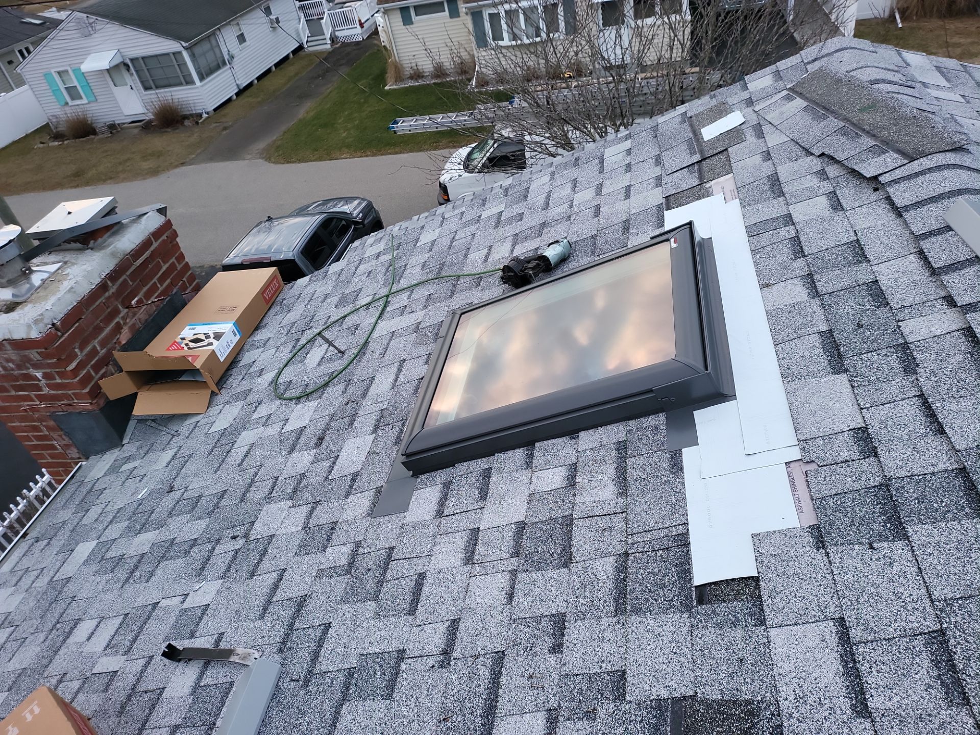 Residential Roofing Installation using Owens Corning TruDefinition Duration Sierra Gray by A Plus Exterior