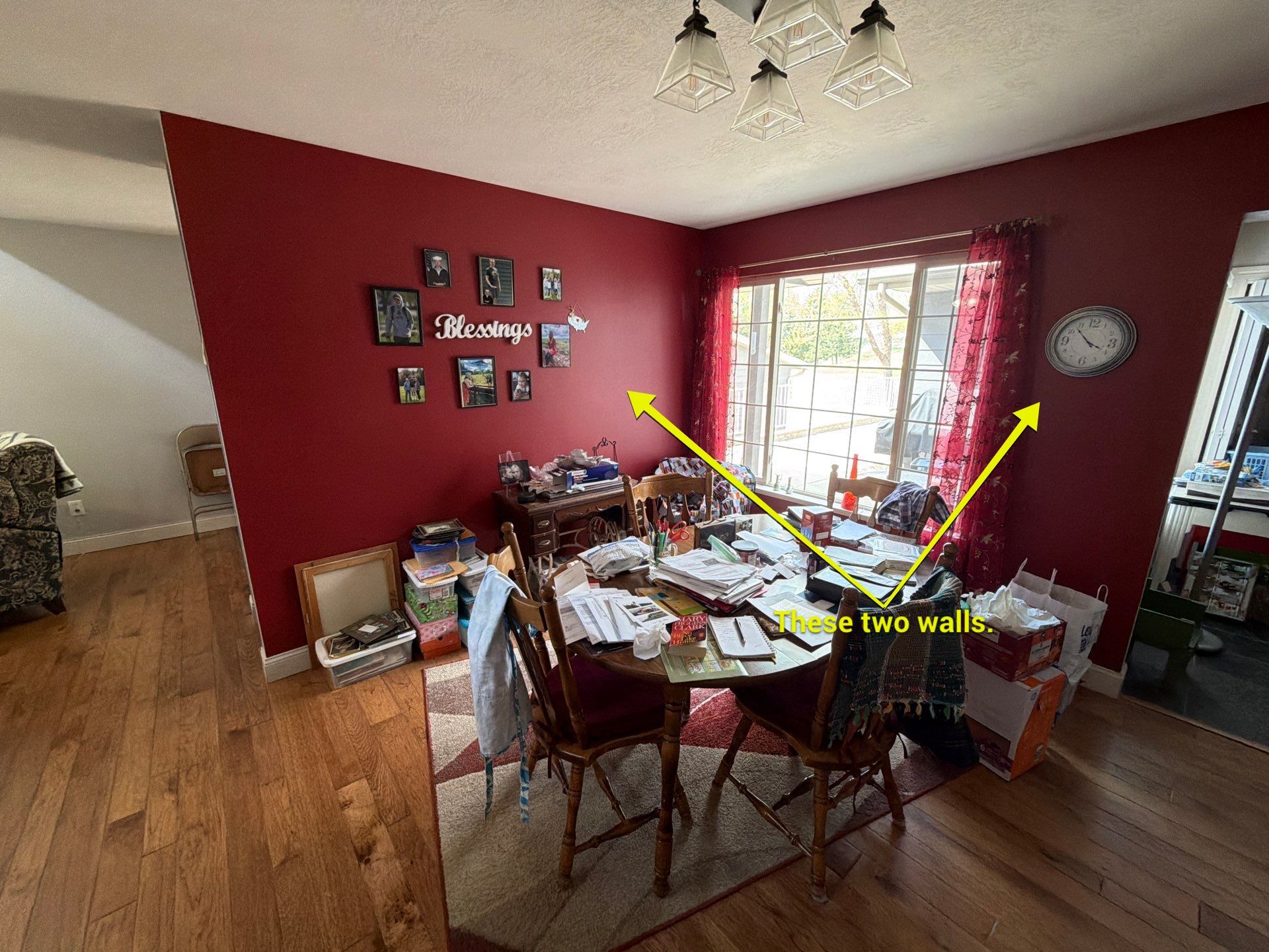Interior Home Repainting with Repose Gray and Peppercorn Accent Walls by Select Painting, Coatings & Garage Cabinets