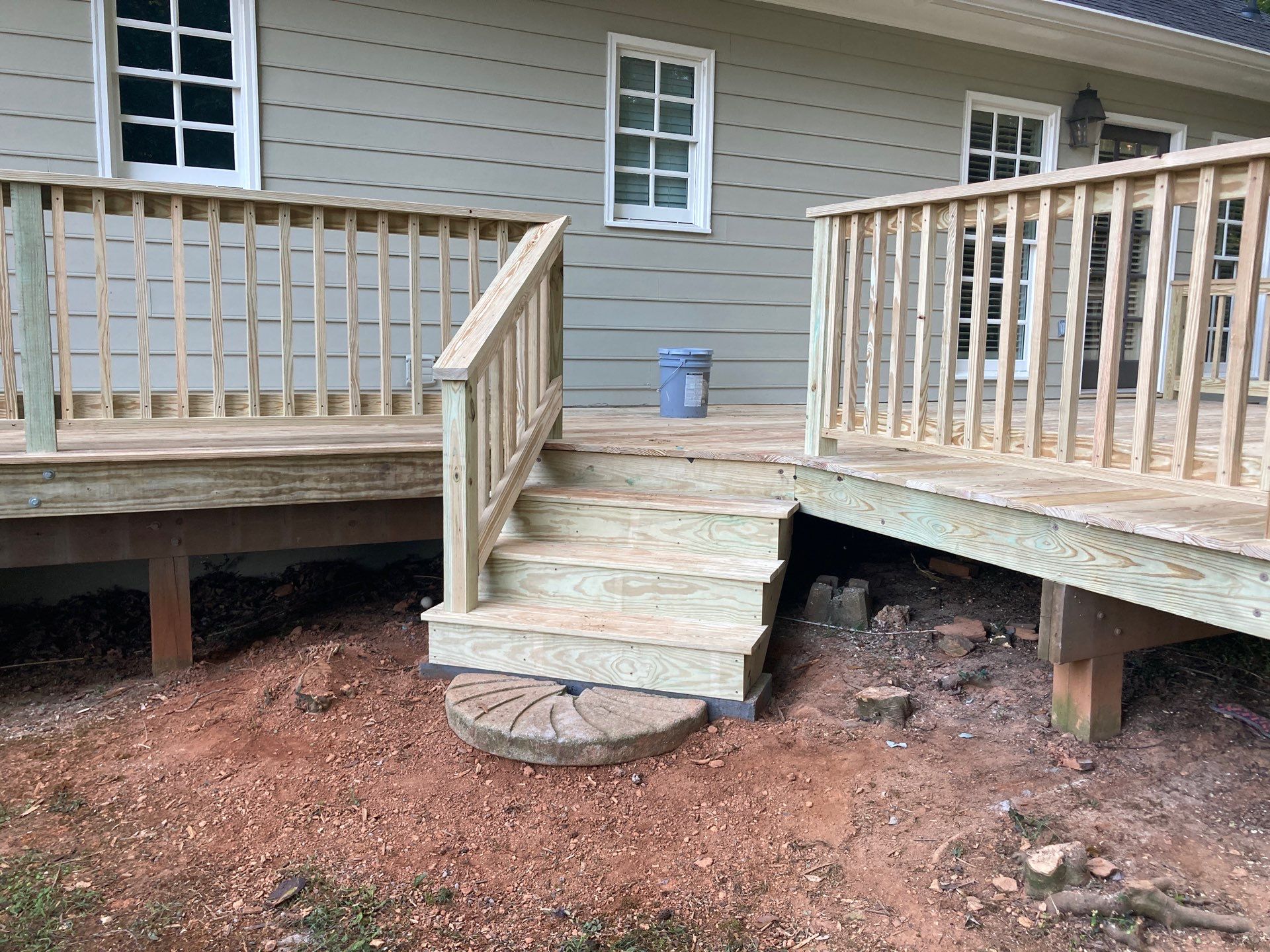 Pressure Treated Wood Resurface by Nelson Exteriors 