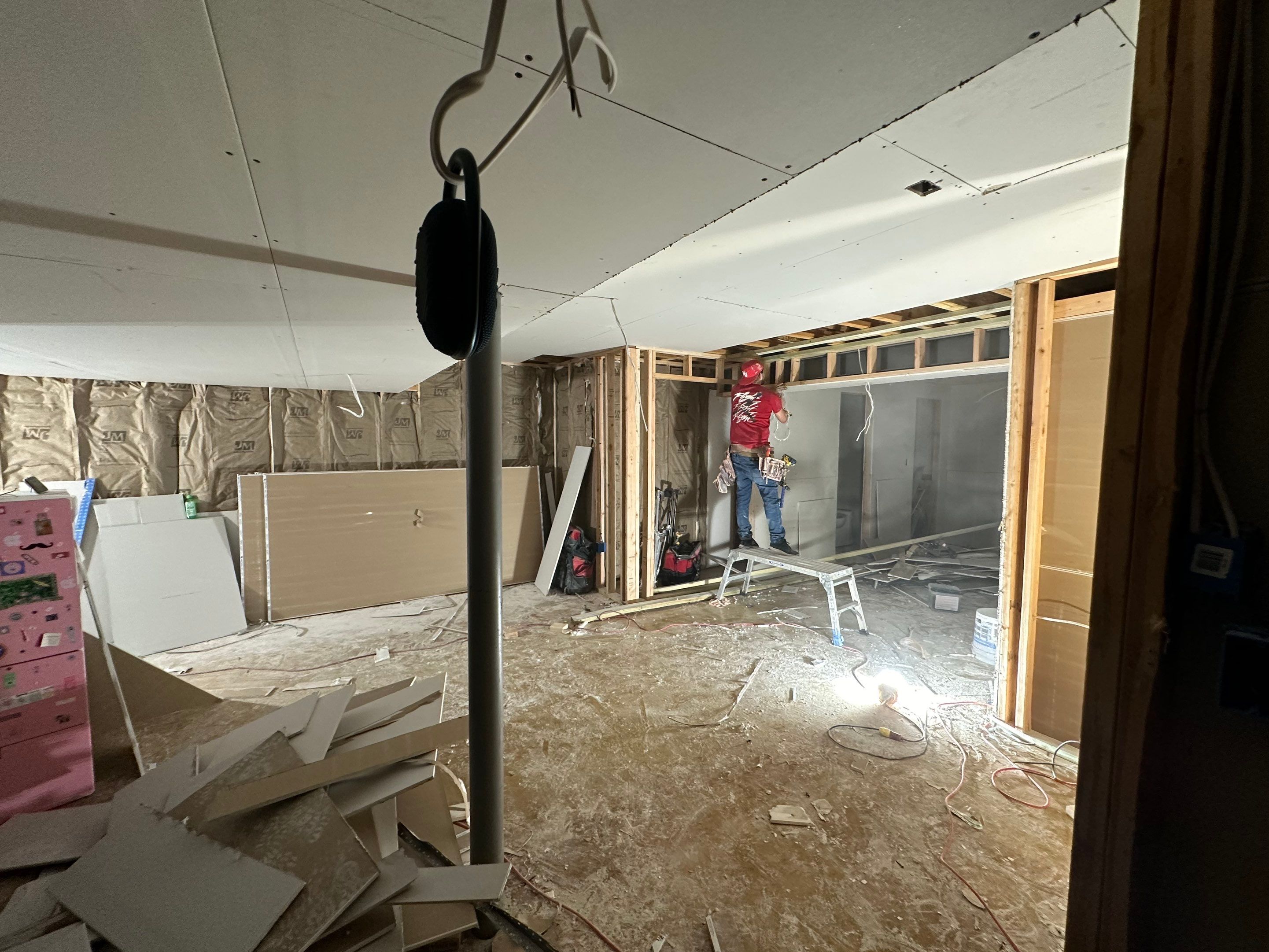 Basement Remodel using Wood by Home Concepts Construction