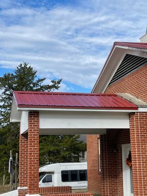 Residential Metal Roof Replacement using Reed's Metals: 26 GA. Colored Residential Metal Panels (Barn Red)