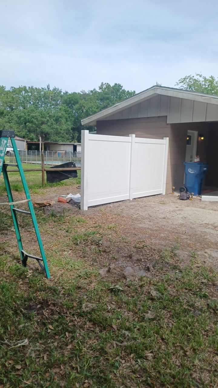 Bradenton, FL 6ft. Tall White Vinyl Privacy Fence by Asap fence and gates, LLC
