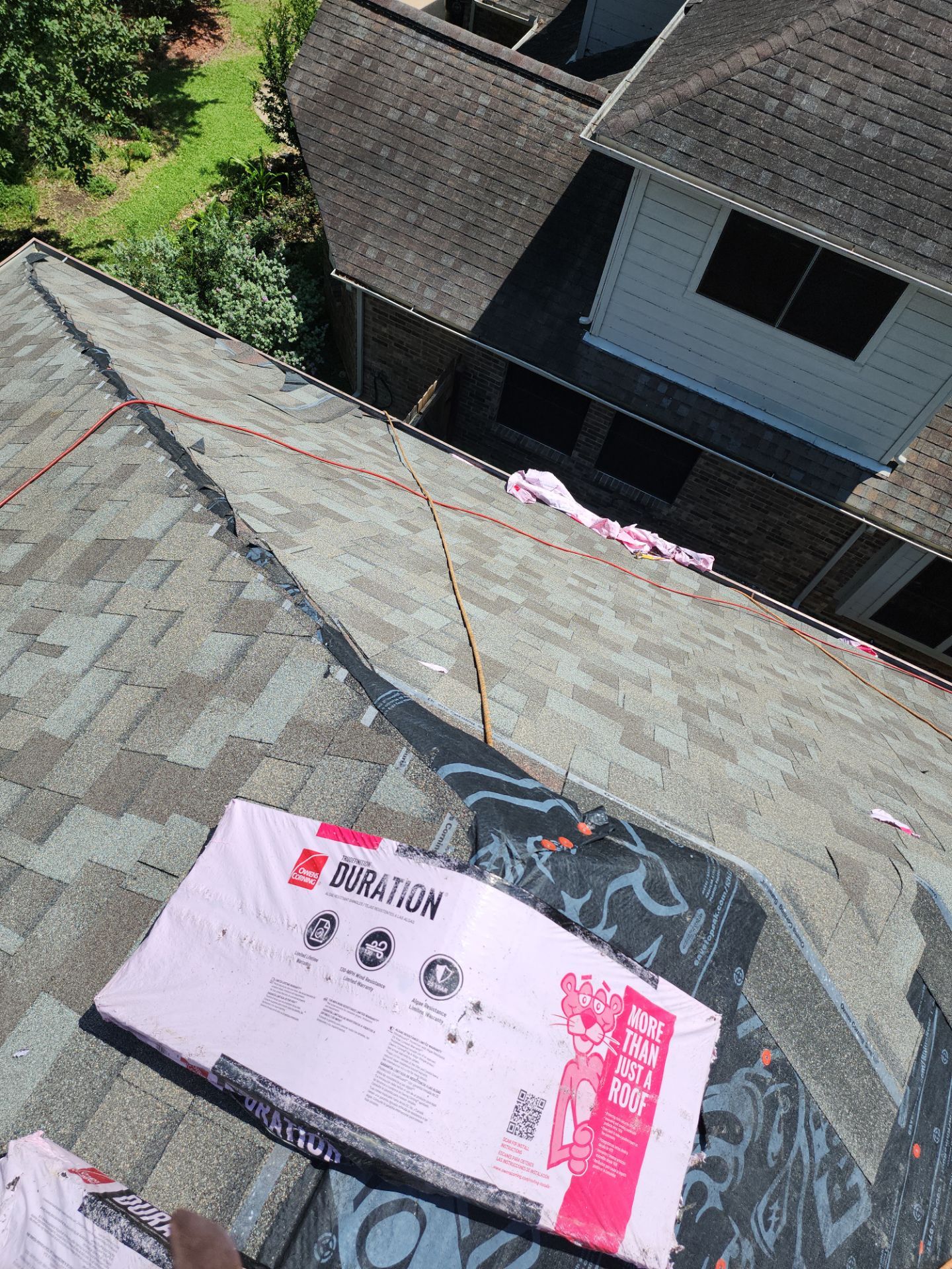 Residential Roofing Installation using Owen's Corning Duration (Lifetime) Shingles by Roof Repair Company
