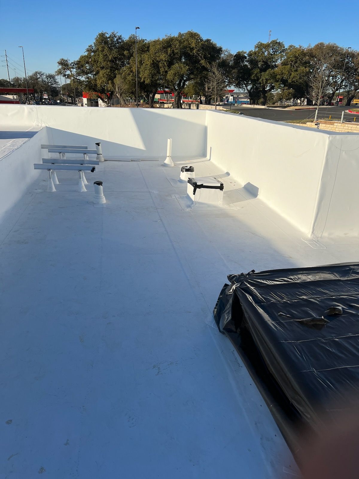 Bank of America Commerial Roof Installation using GAF TPO in Austin, TX by Roof Experts