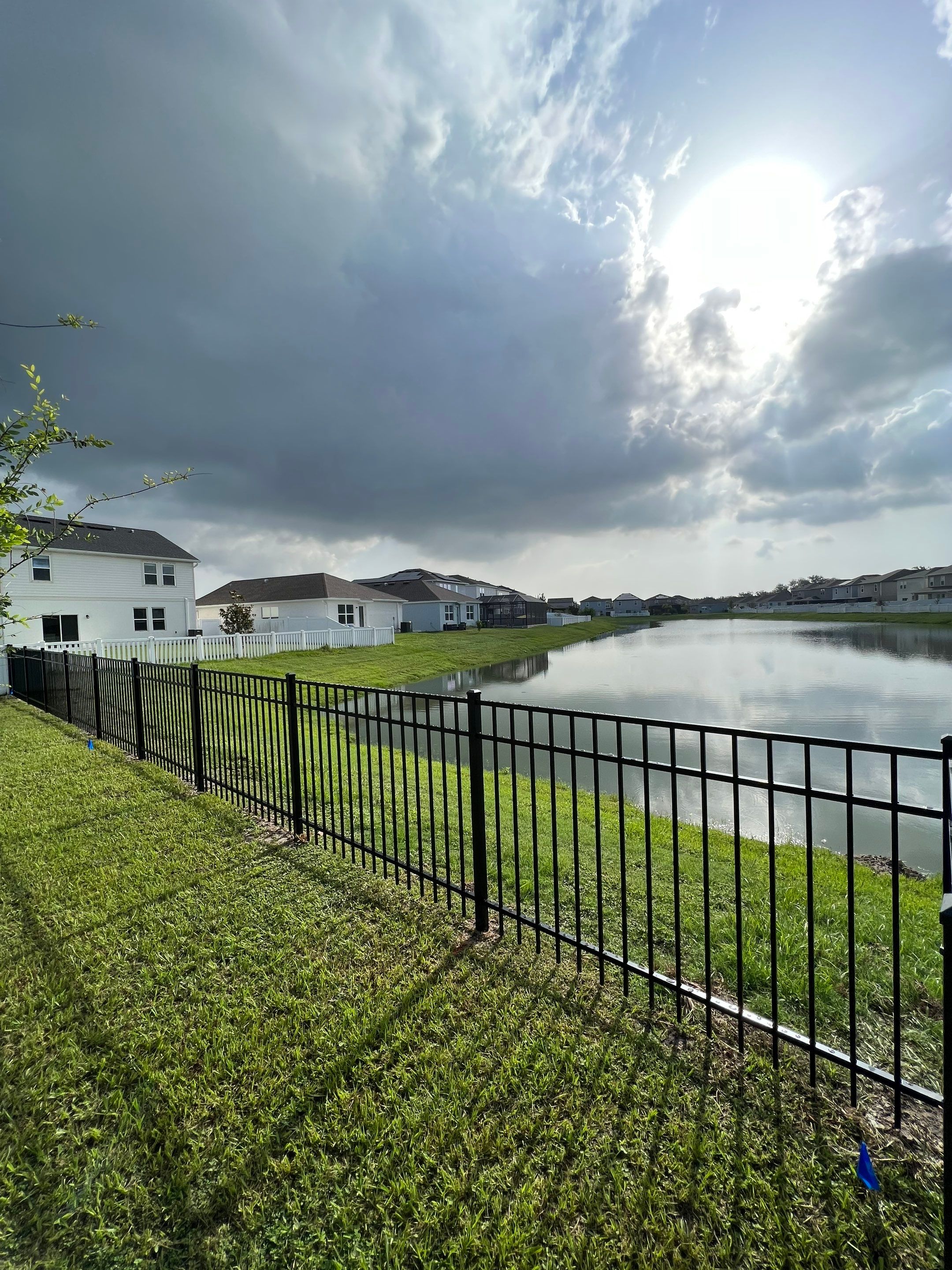 3-Rail  using Black 3 Rail Aluminum Fence by Asap fence and gates, LLC
