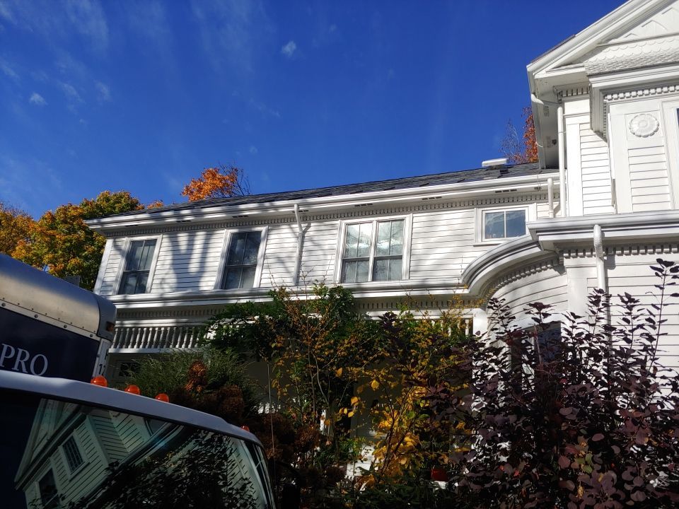 Winchester, MA Gutter Installation using 4x5 FiberGlass Gutter with Moulding by Gutter Pro Enterprises