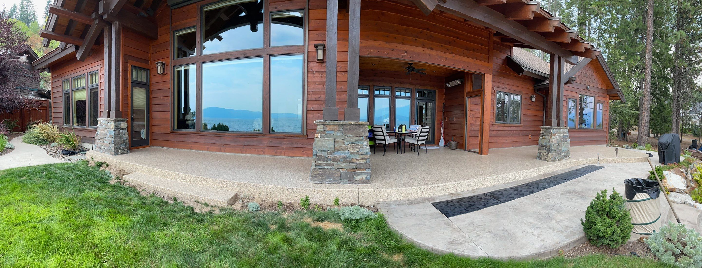 Patio and Walkway using Pecan and the Penntek Evolution Flooring System by Croc Coatings, LLC