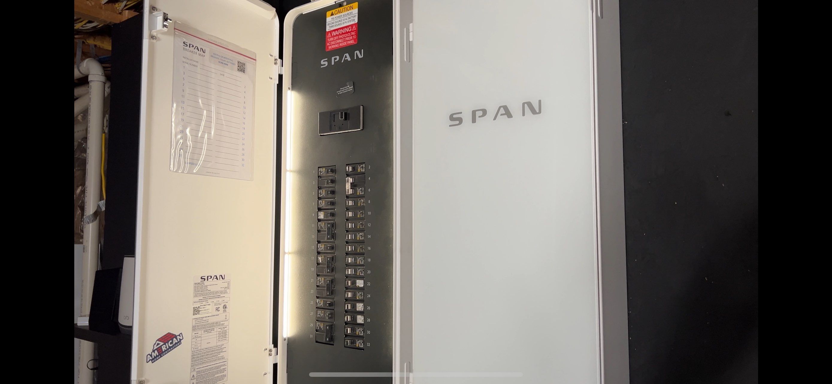 SPAN Panel + Tesla Powerwall 2 Installation by American Home Contractors