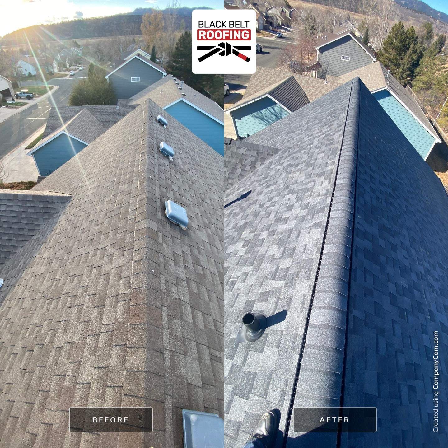 Resdiental Hail Damage Roof Replacement using Certainteed Northgate by Black Belt Roofing