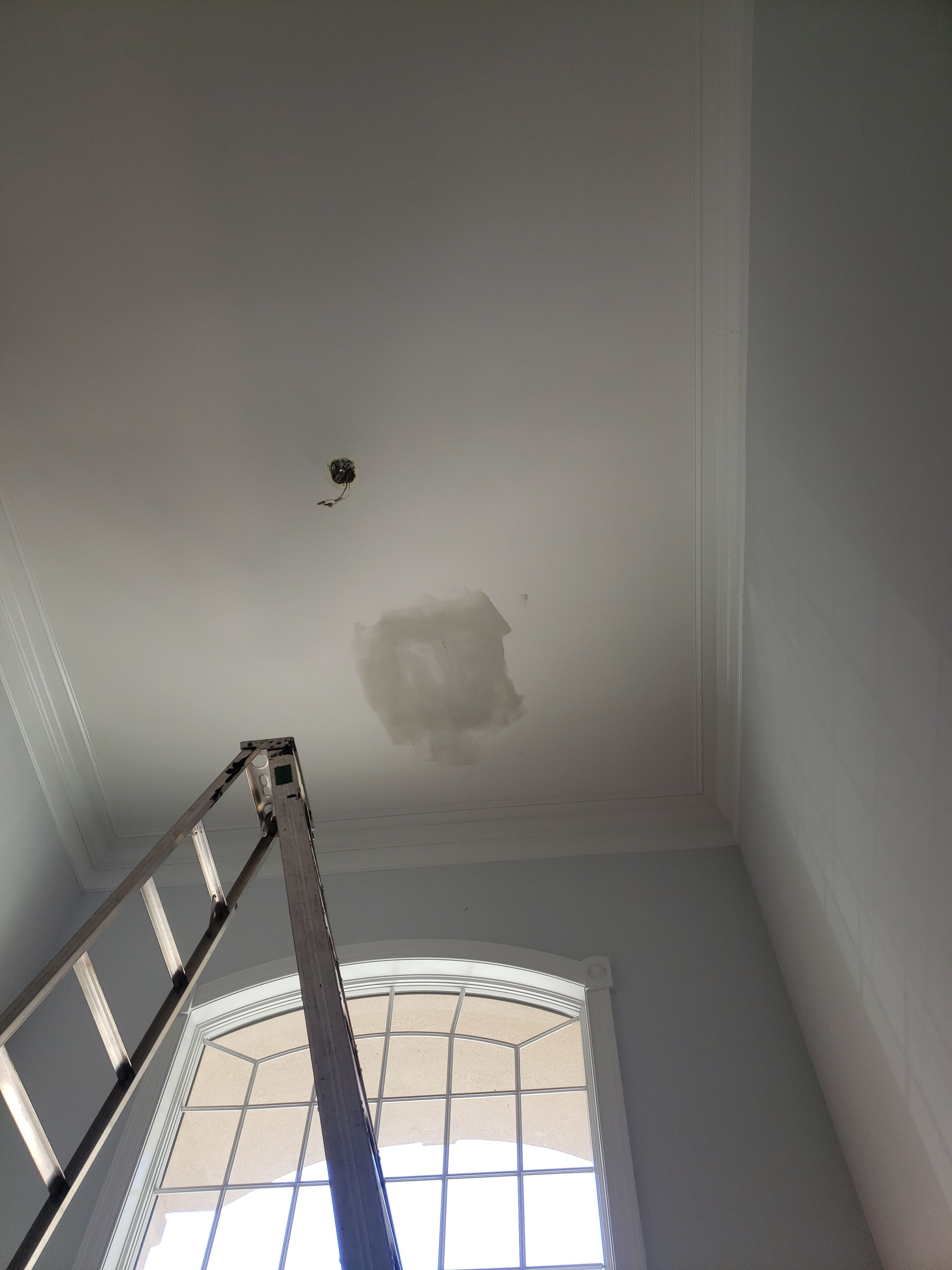 Seamless Drywall Patch & Chandelier Upgrade! ✨ by A Step Above Handy LLC 