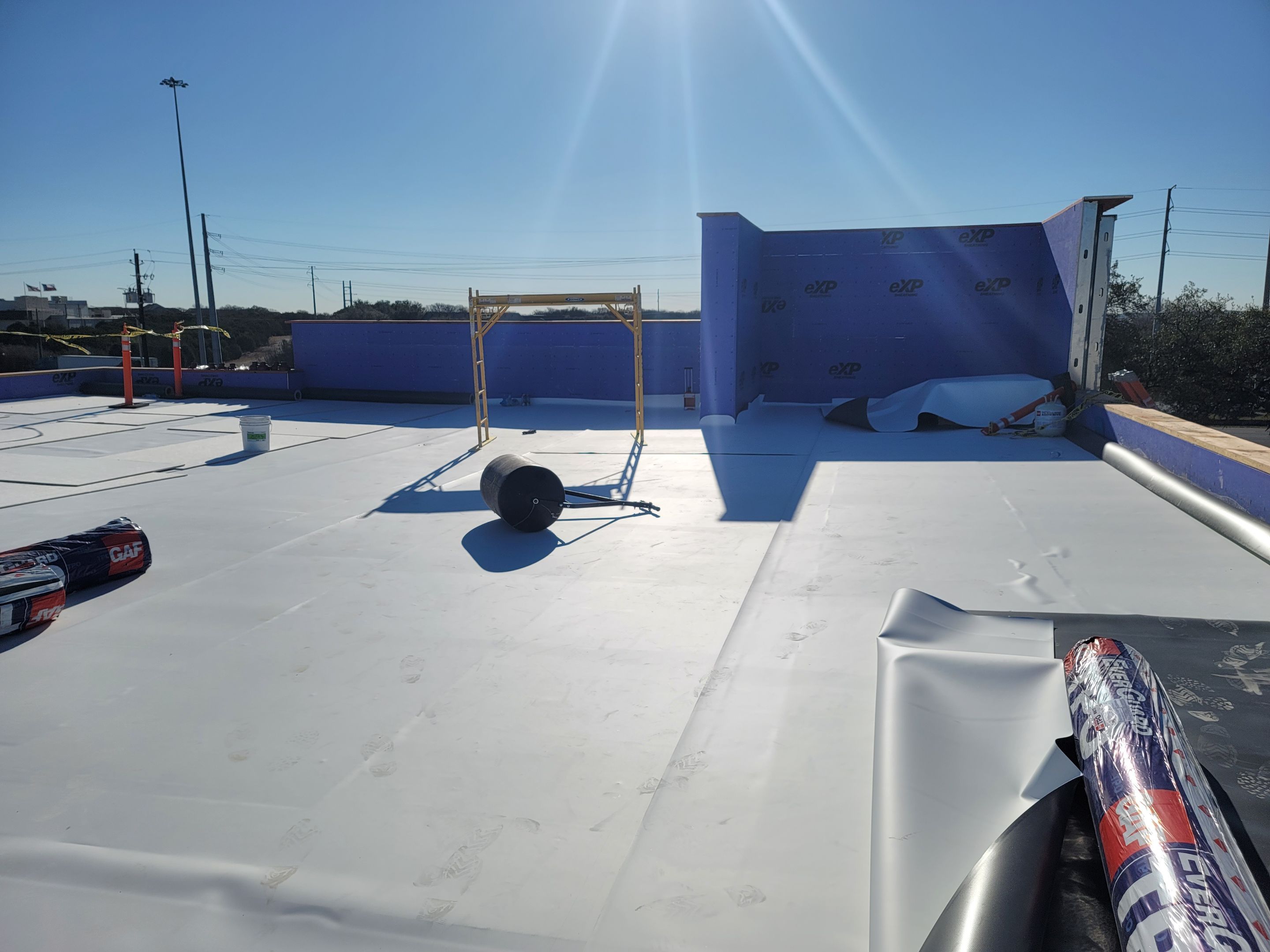 Bank of America Commerial Roof Installation using GAF TPO in Austin, TX by Roof Experts
