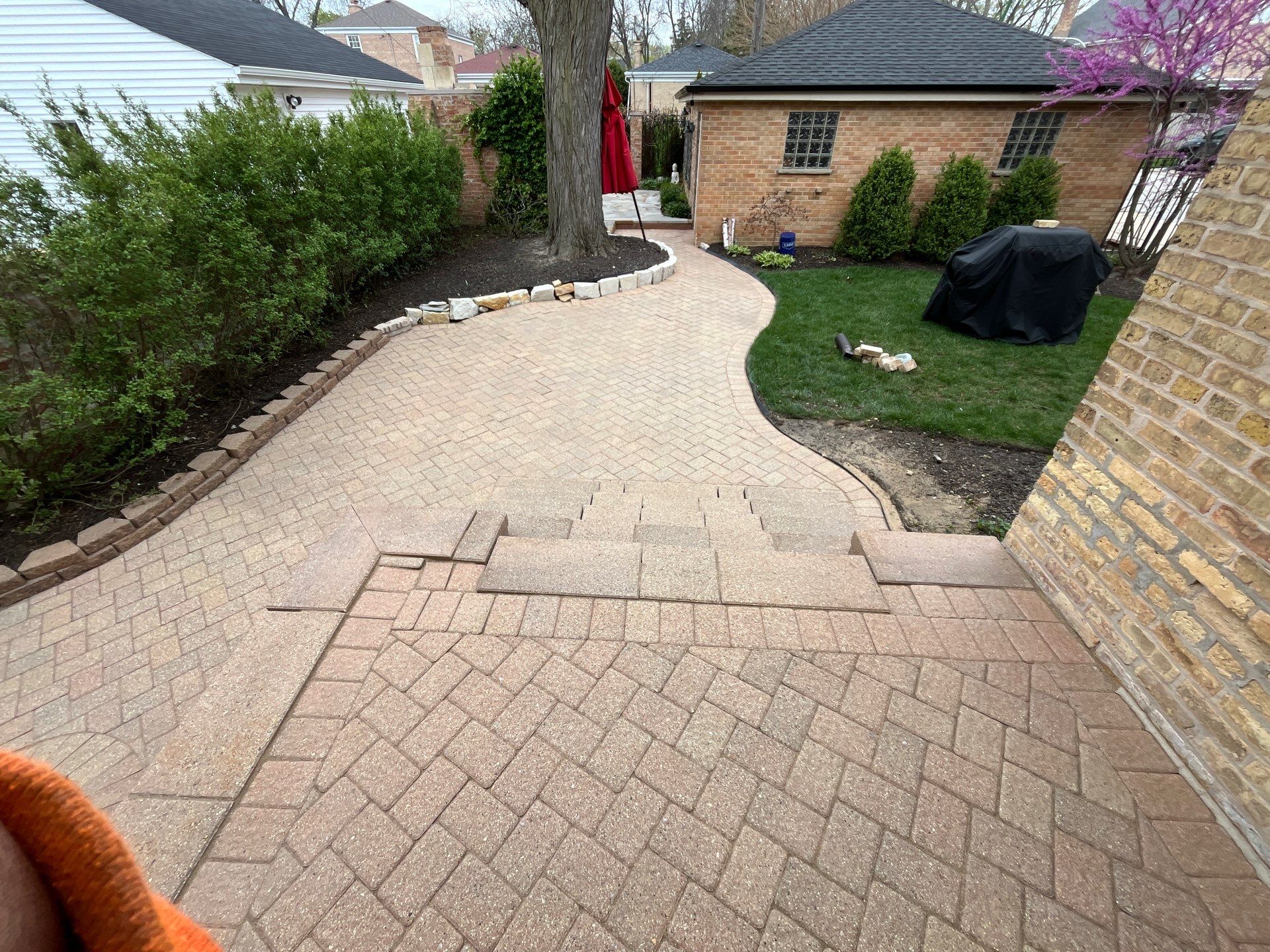 Brick repair, CSS, and stone cleaning by Northern Power Washing LLC.