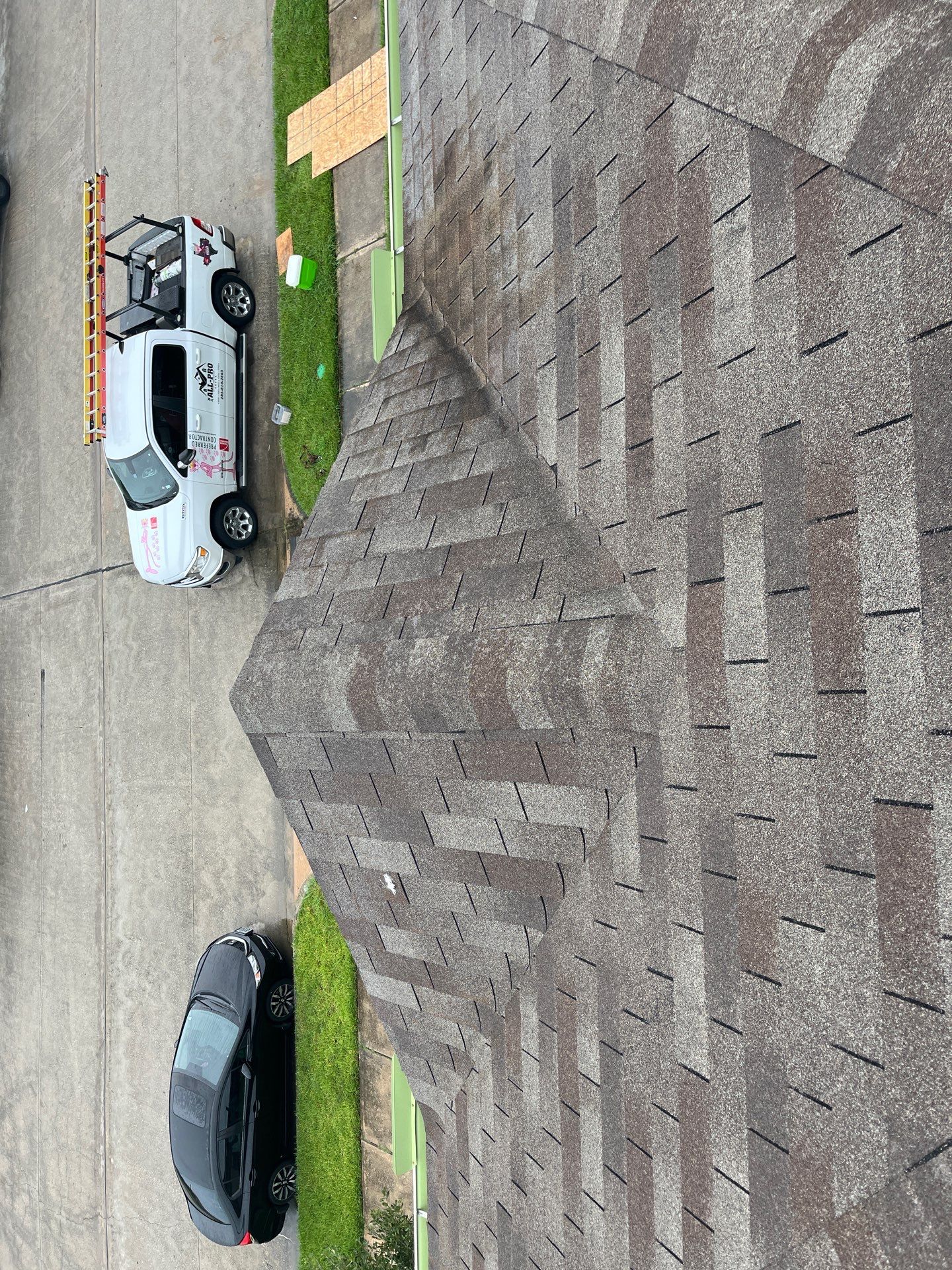 Hail Damage using Owen's Corning Duration (Lifetime) Shingles by Roof Repair Company