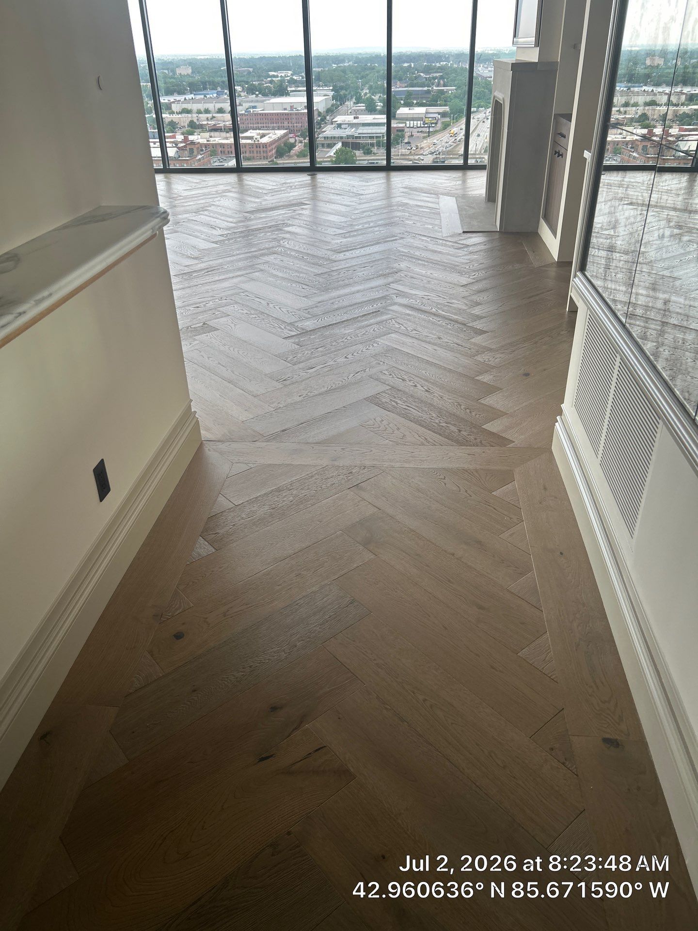 Herringbone Feature! by RTBaldwin Hardwood Floors