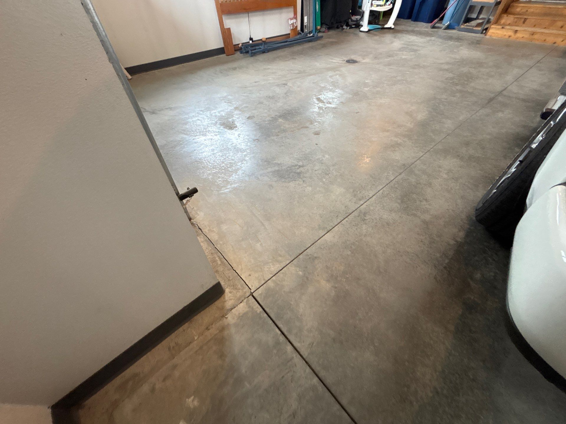 Multi-Car Garage Concrete Coating and Crack Repair in Dell Rapids by Select Painting, Coatings & Garage Cabinets