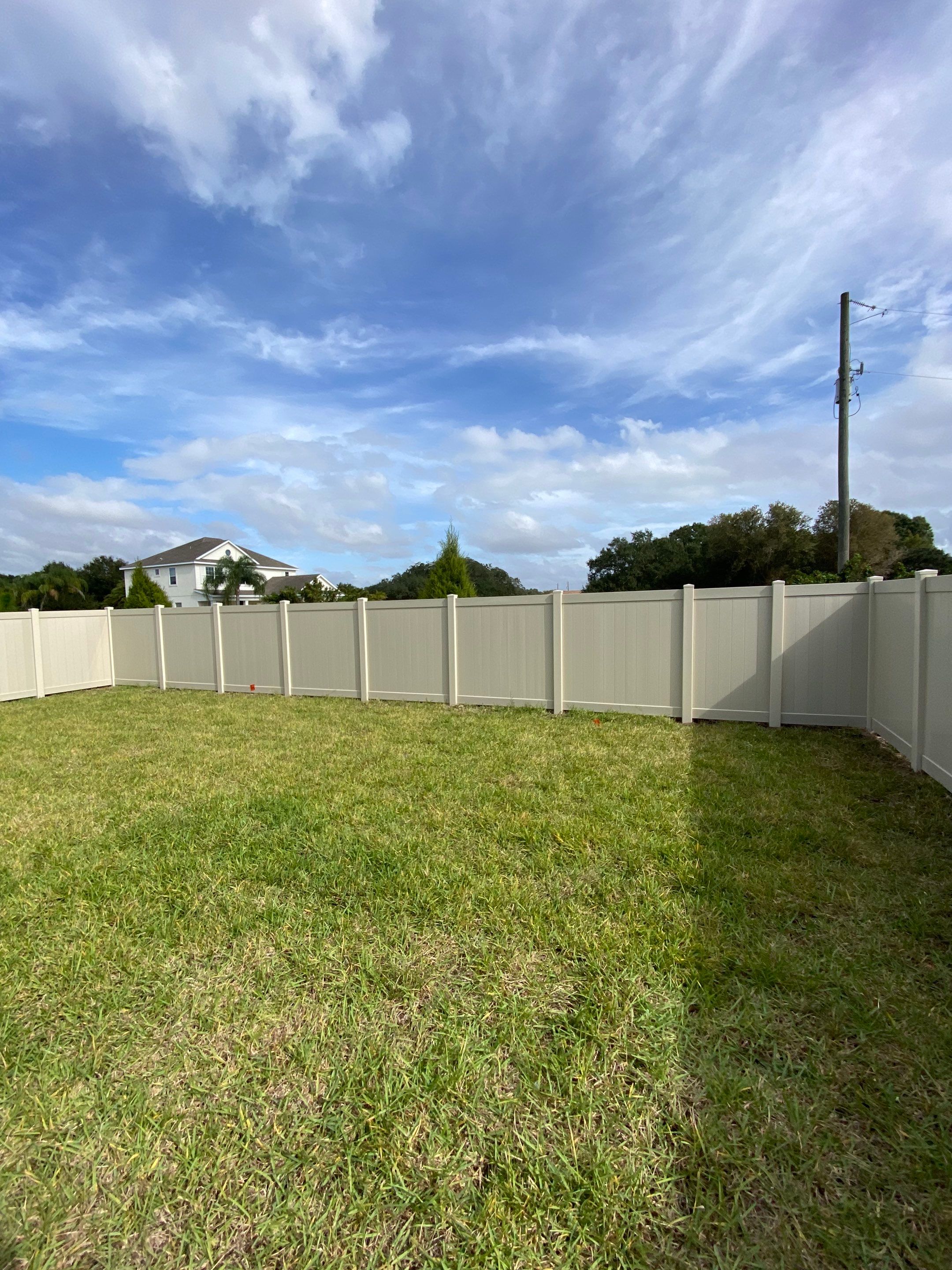Bradenton, FL 6 ft. Tall Tan Vinyl Privacy Fence  by Asap fence and gates, LLC