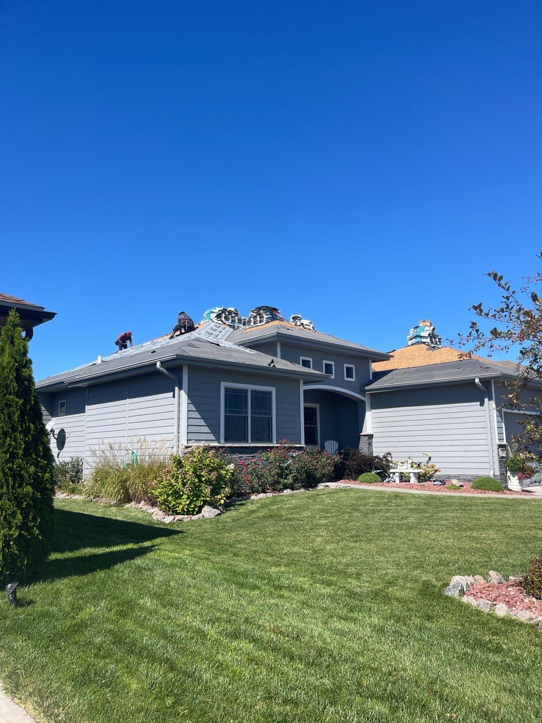 Residential Roofing Installation using IKO Dynasty Granite Black by Lightning Exteriors