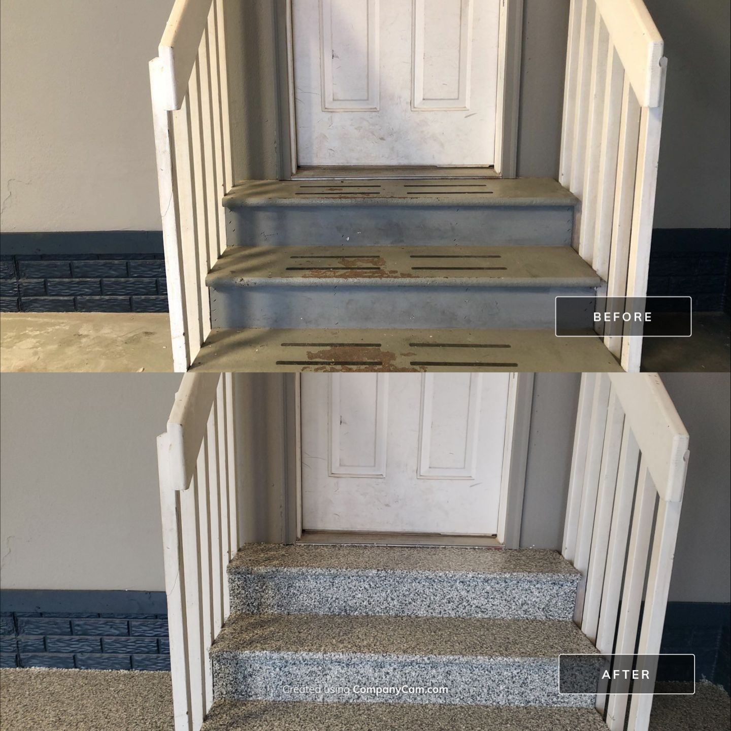 West Des Moines Slate Stone Garage by Revival Concrete Coatings, LLC