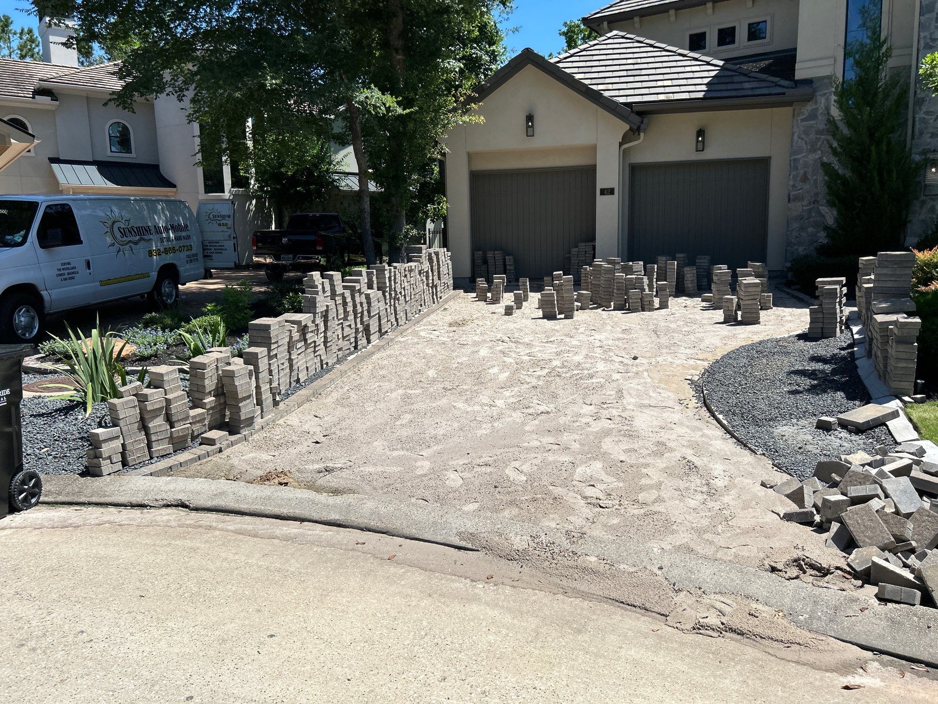 🚧 Mr. Barnes’ Driveway Makeover – Built the Right Way When Mr. Barnes reached out, his paver driveway was sinking and shifting—just two years after the house was built. The root cause? The builder skipped a stable base and didn’t plan for downspout drainage under the driveway. Without proper support, water had been slowly washing away the foundation. That’s where Alejandro and the Texas Urban Team came in to make it right. 🔹 What We Did: ✅ Demolition – Removed the unstable foundation and failing sections of the driveway. ✅ Base Rebuild – Installed a new compacted limestone and granite foundation to give the pavers long-term strength. ✅ Downspout Drainage Integration – Ran a PVC line under the driveway to carry roof runoff away, protecting the base from erosion. ✅ Paver Reinstallation – Carefully laid new pavers using Keystone-certified methods for a precise, polished finish. ✅ Sealed & Finished – Added polymeric sand to lock pavers in place and keep weeds out. 💡 The result: a solid, level, and stormwater-protected driveway that enhances curb appeal while standing up to Houston’s heavy rains. by Texas Urban Elements