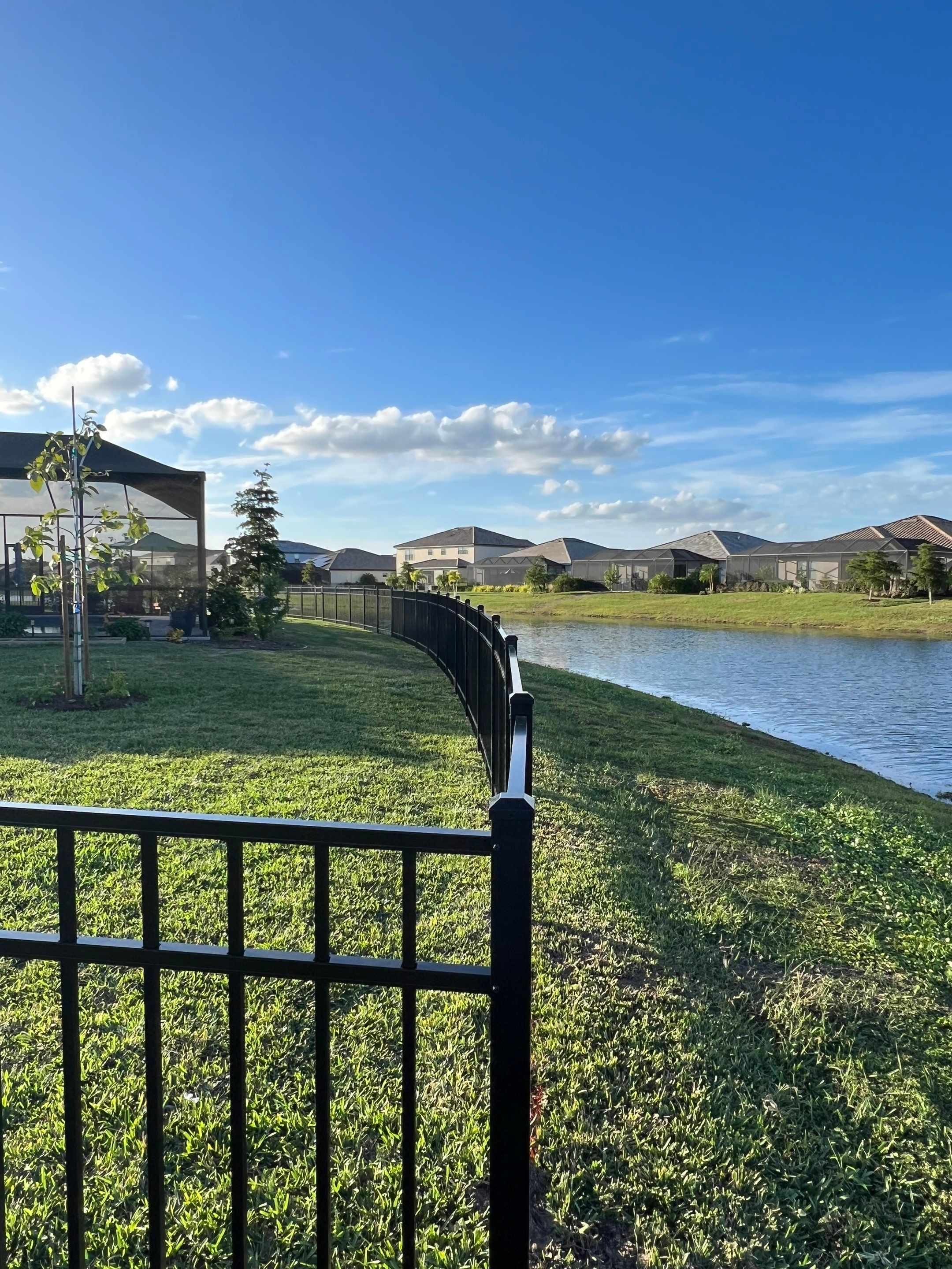 Aluminum Fence Installation using Black 3 Rail Aluminum Fence by Asap fence and gates, LLC