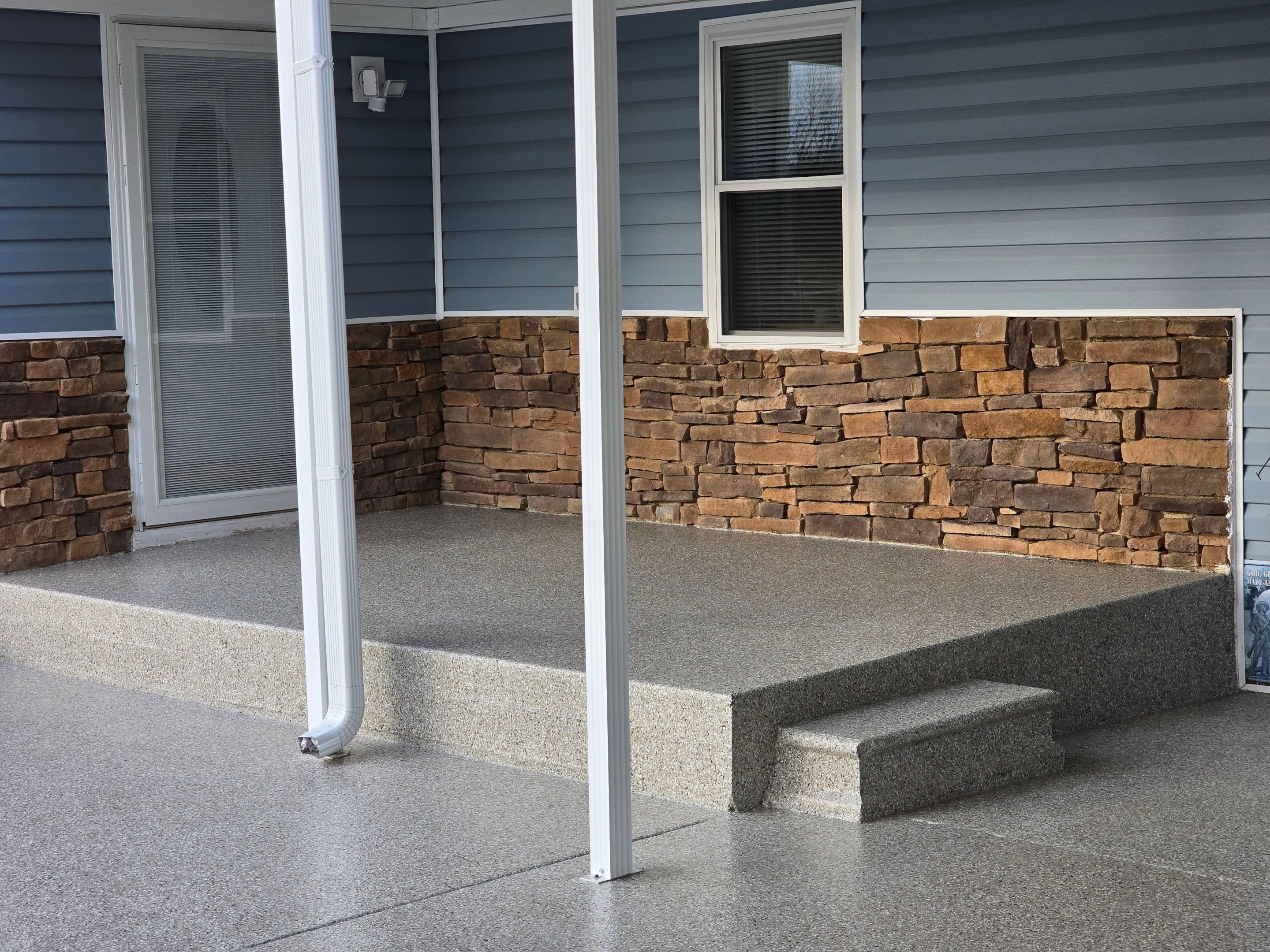 Garage & Patio Transformation Using Creekbed by Elite Floor Solutions