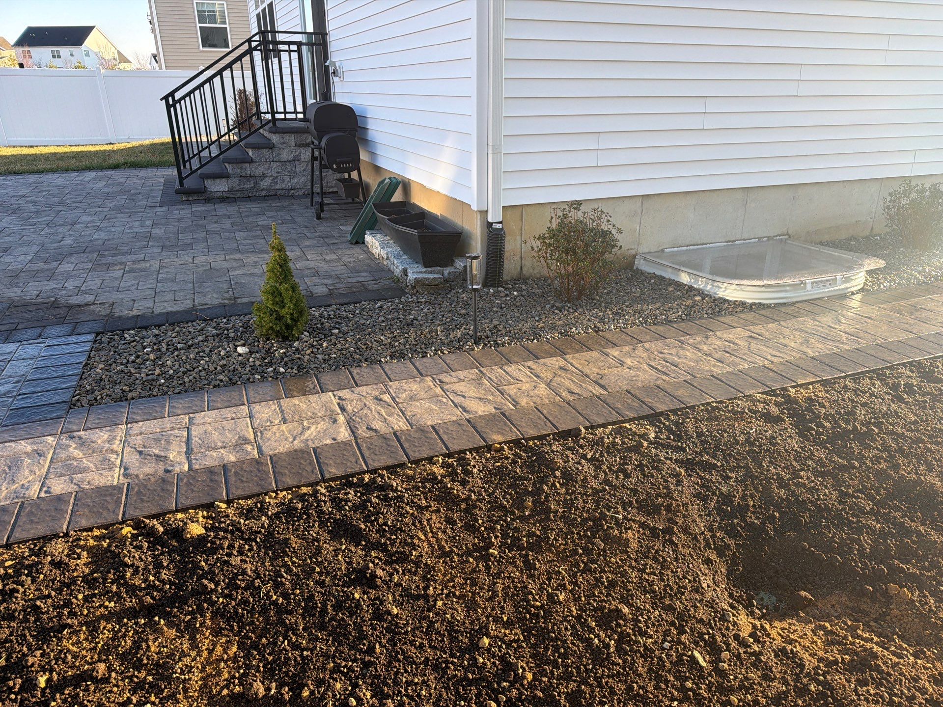 Custom Belgard Paver Patio Design & Installation in Delaware by Studio G Indoor Spaces & Outdoor Living