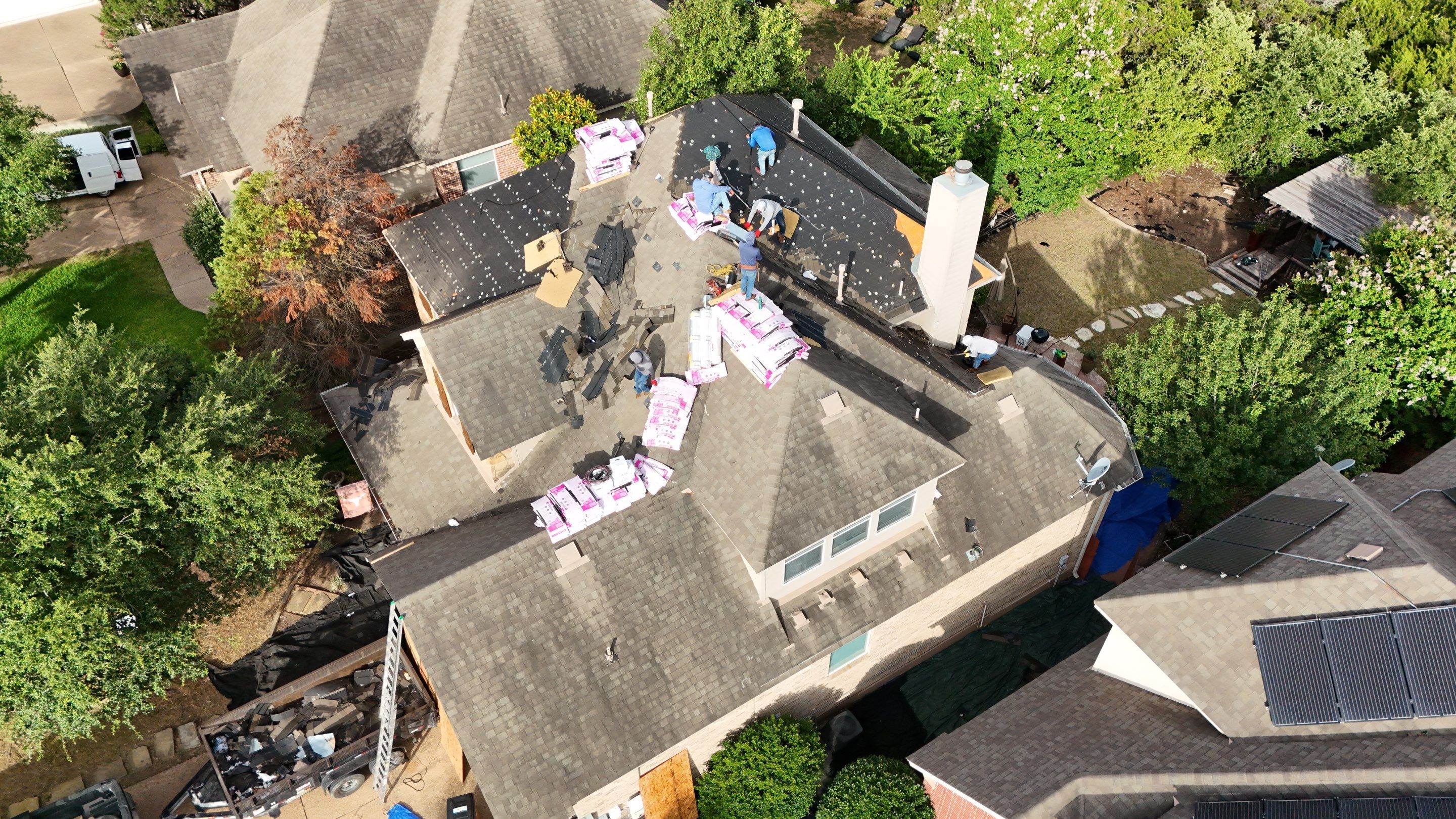 Residential Roof Replacement using Owens Corning - Duration - Desert Rose by Action Exteriors Austin
