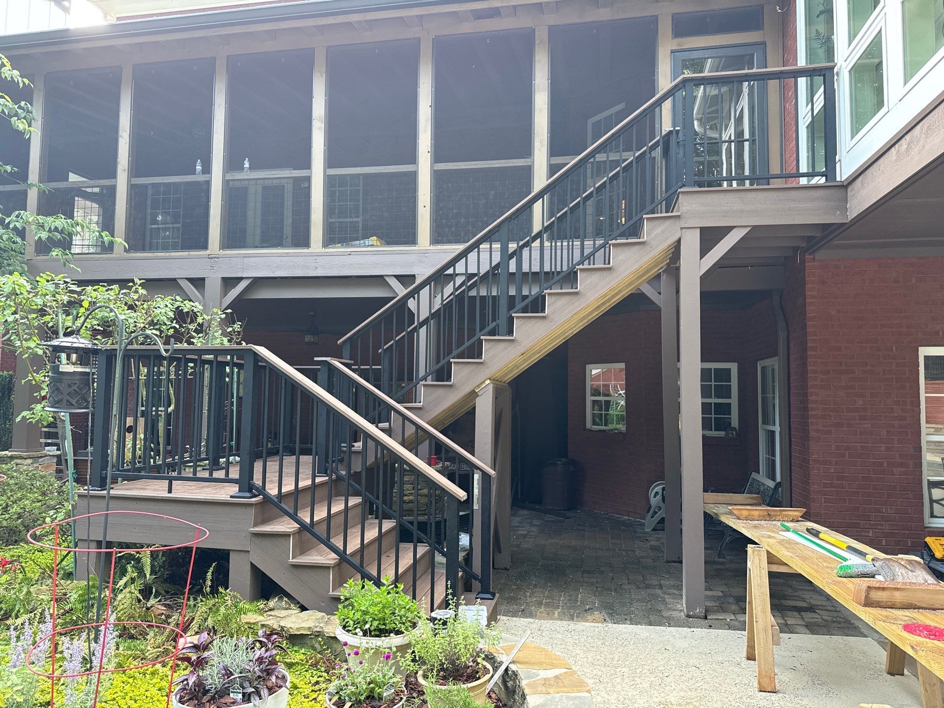 Lawrenceville, GA Deck Resurface using Deckorators Voyage Series with Timbertech LED Riser Lights by Nelson Exteriors