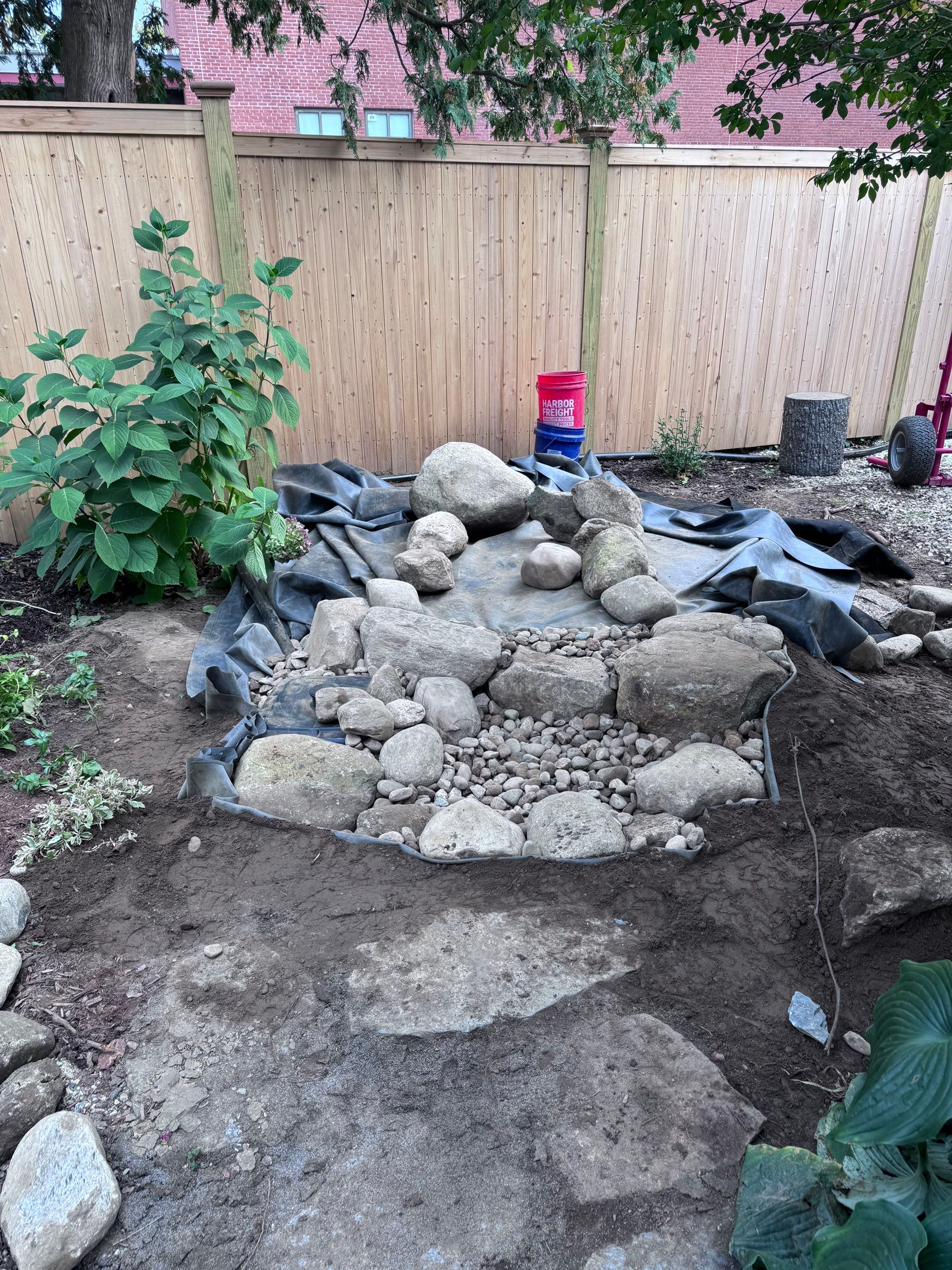 New Pondless Waterfall in Northampton by Wicked Water Gardens