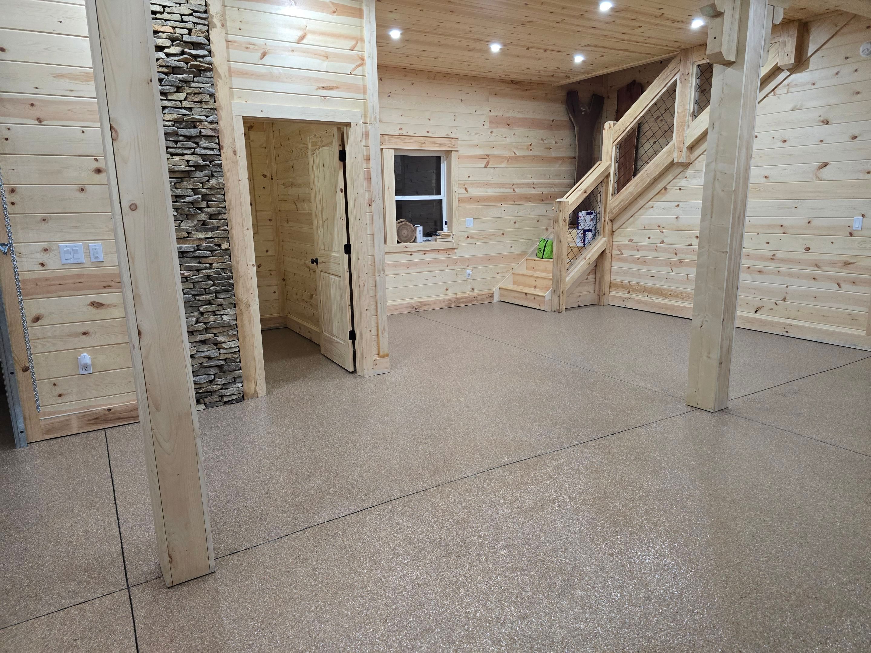 Garage using Feldspar by Elite Floor Solutions